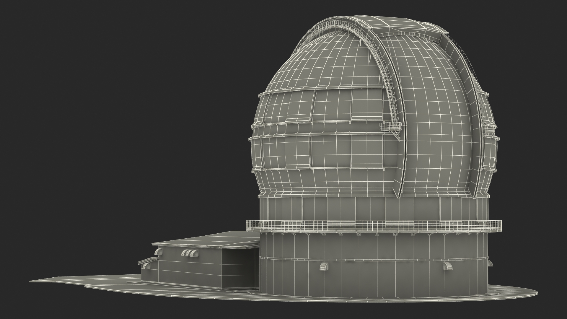 3D Gran TeCan Reflecting Telescope Rigged model