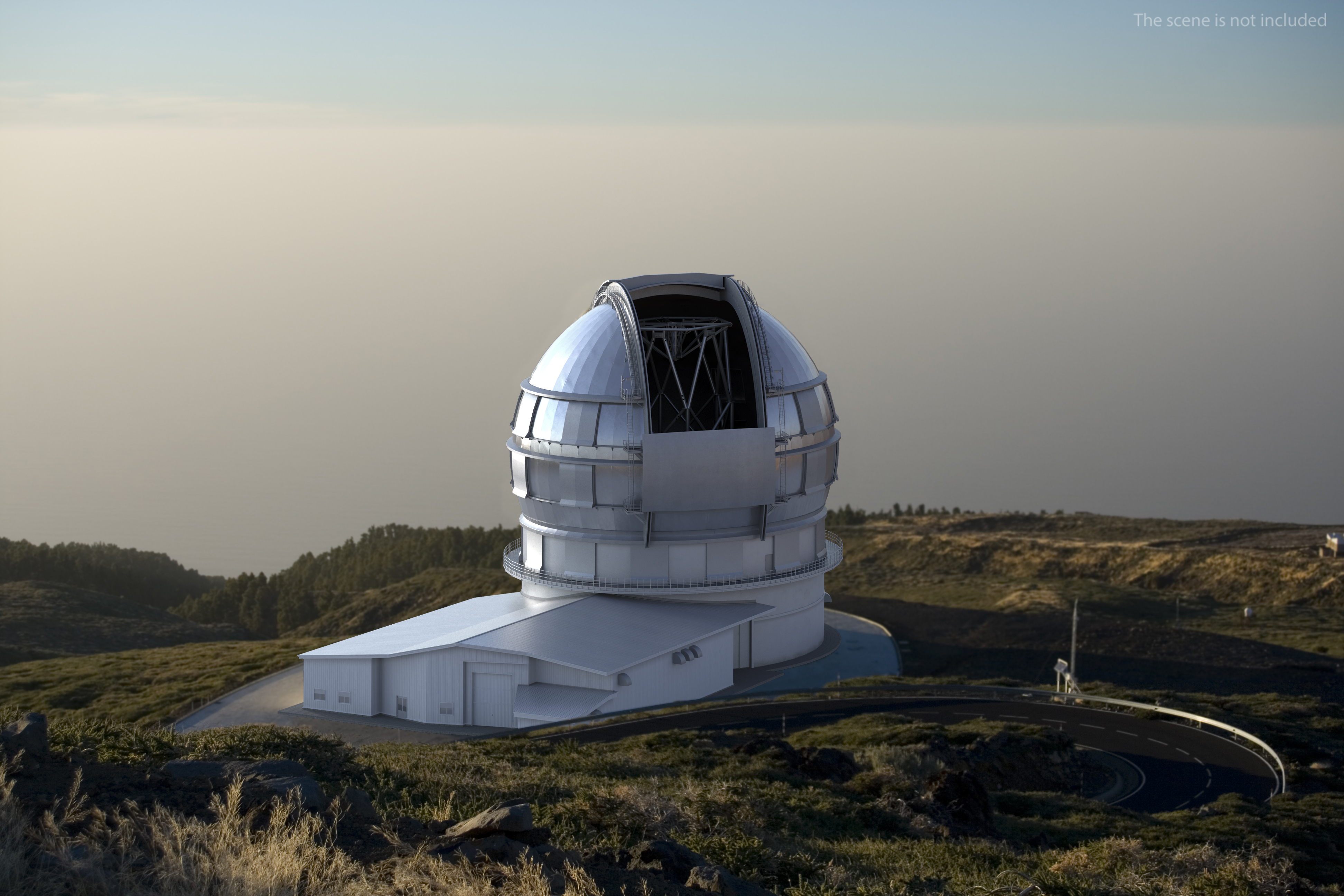 3D Gran TeCan Reflecting Telescope Rigged model
