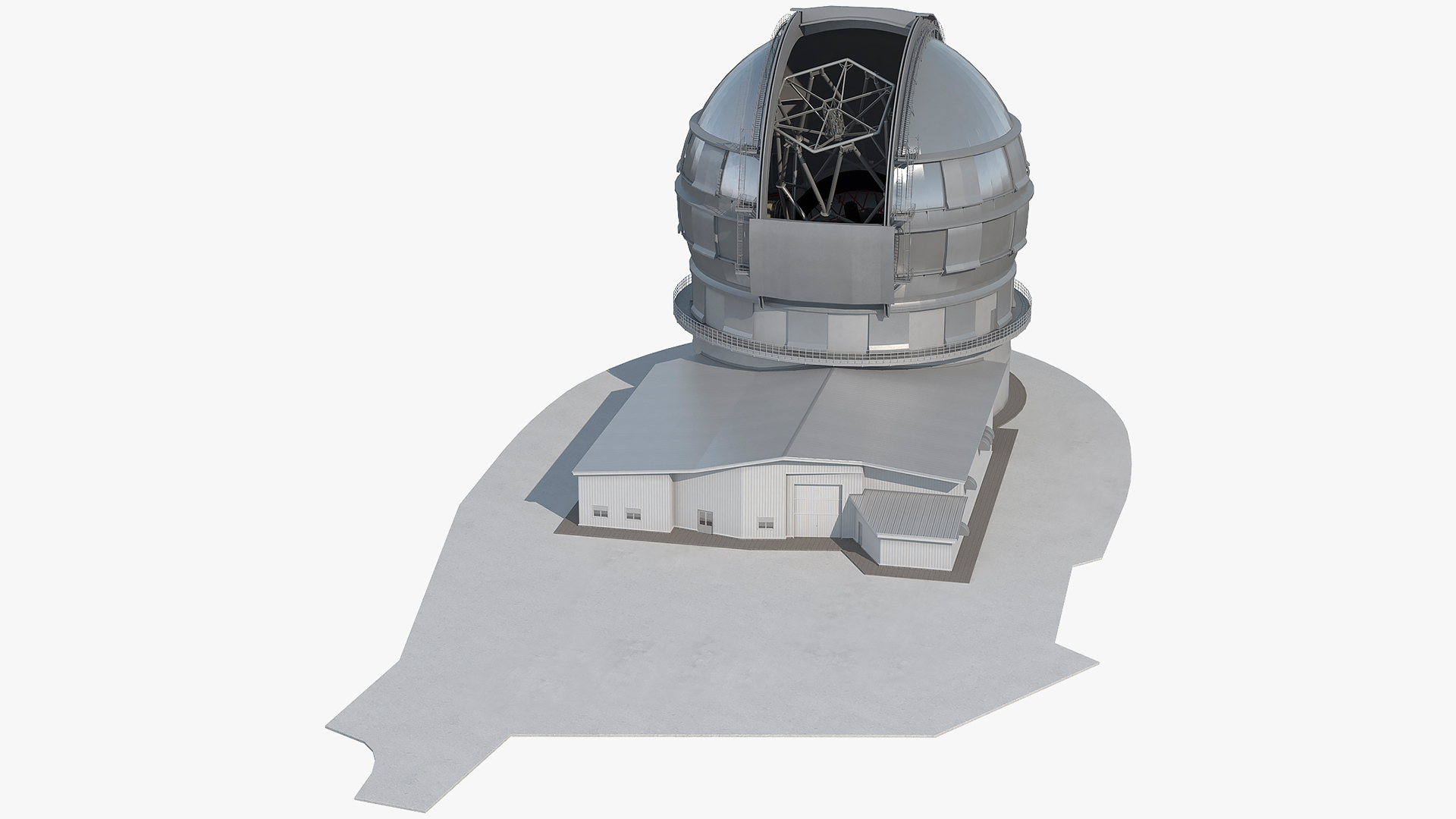 3D Gran TeCan Reflecting Telescope Rigged model