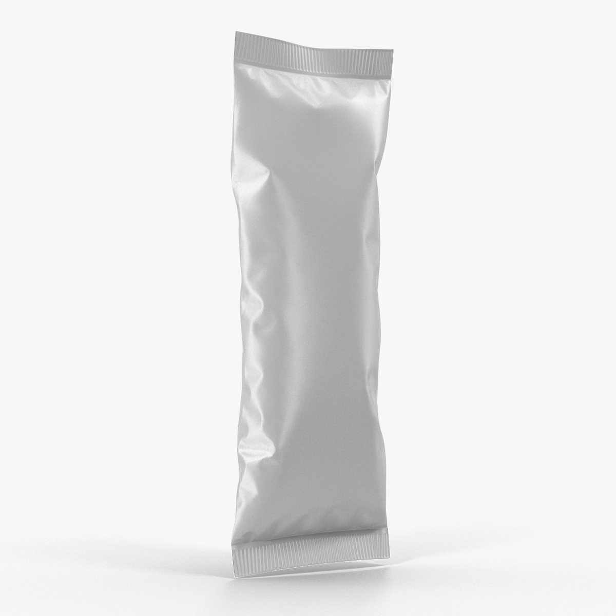 Small White Blank Plastic foil Food Package, view 4