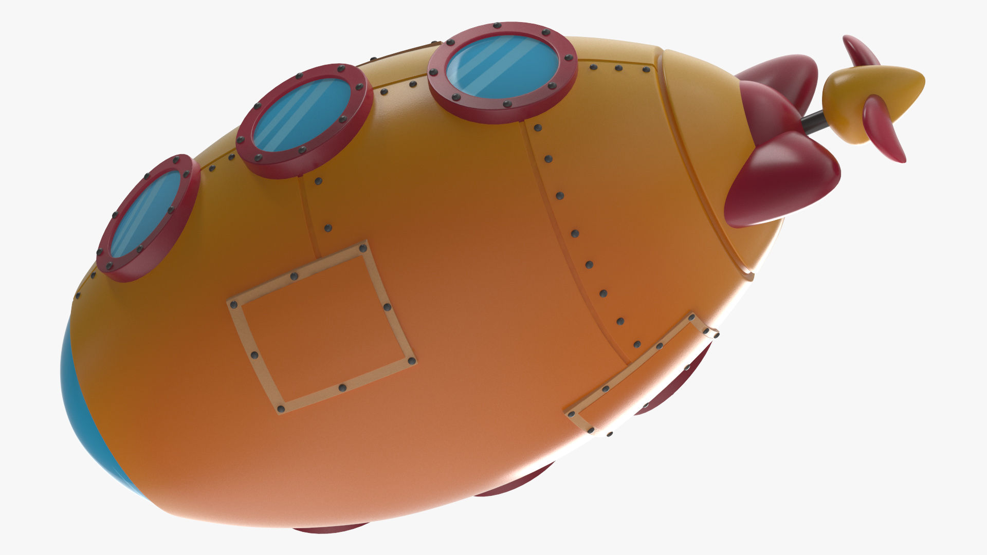 Cartoon Yellow Submarine 3D model