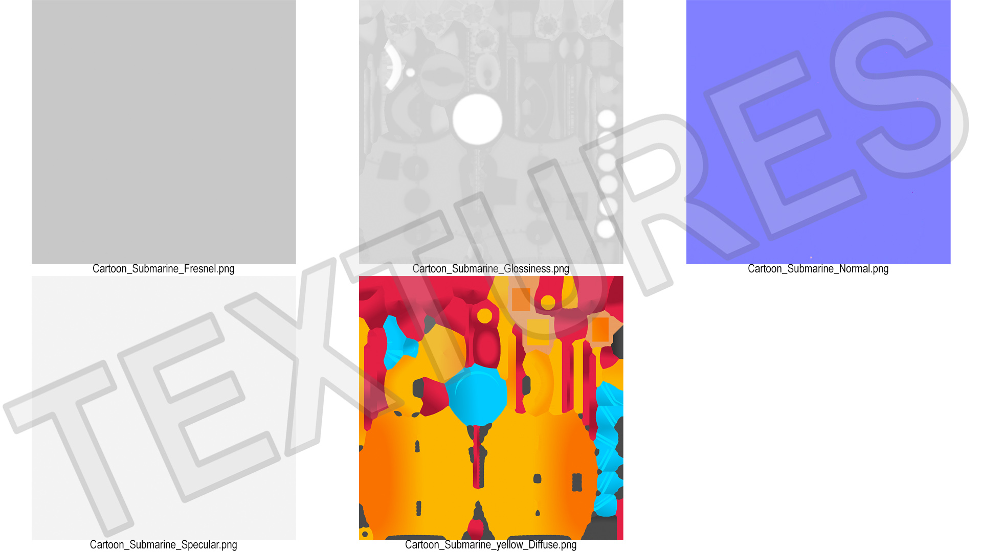 Cartoon Yellow Submarine 3D model