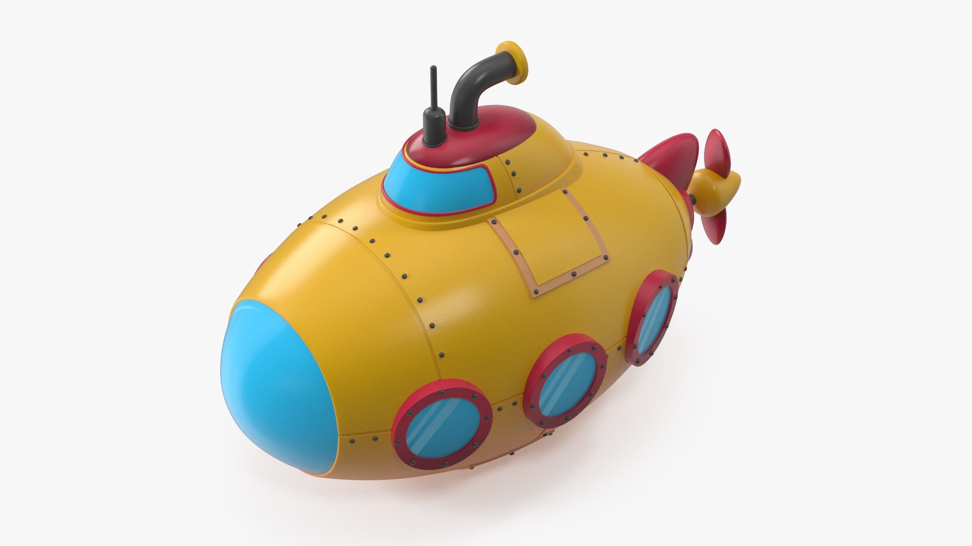 Cartoon Yellow Submarine 3D model