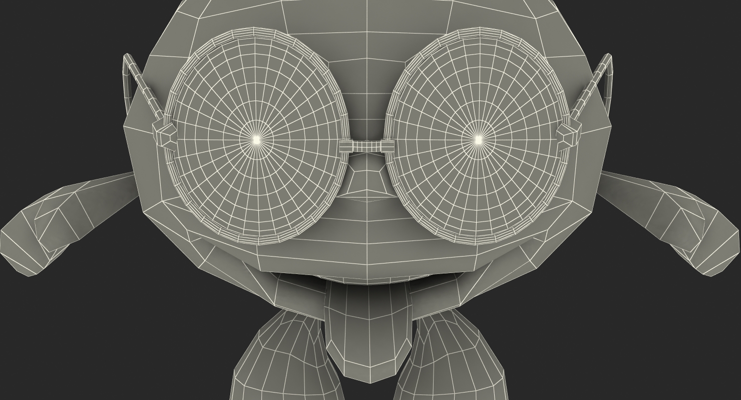 3D Water Drop Cartoon Lady Character model