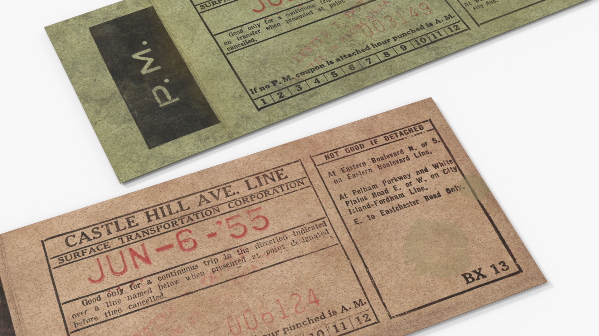 Vintage New York Transit Transfer Tickets Tan - view 5