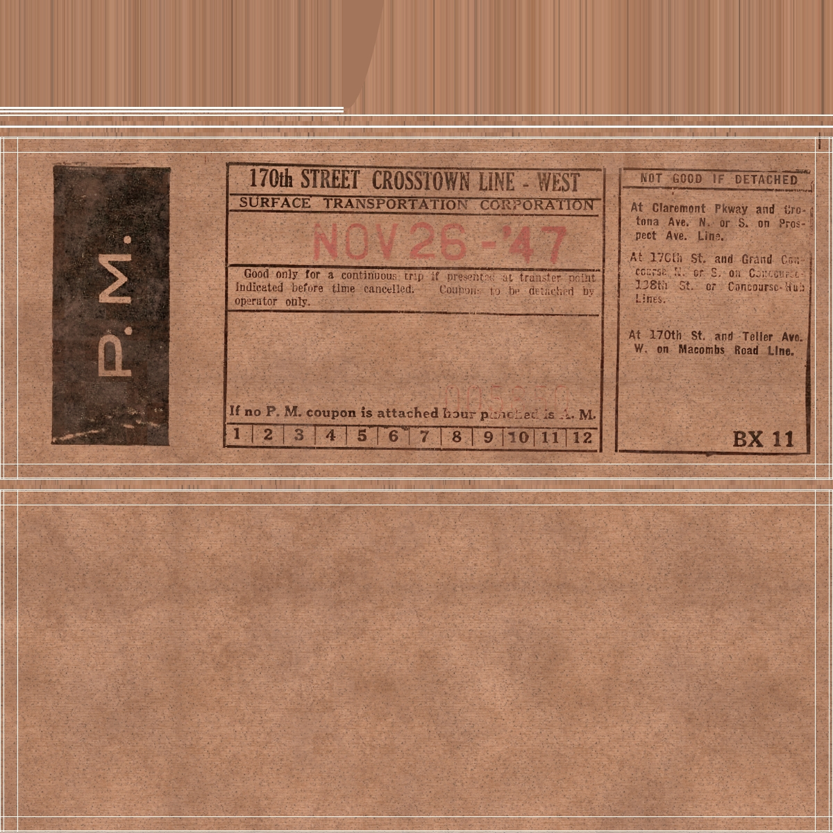 Vintage New York Transit Transfer Tickets Tan - view 11