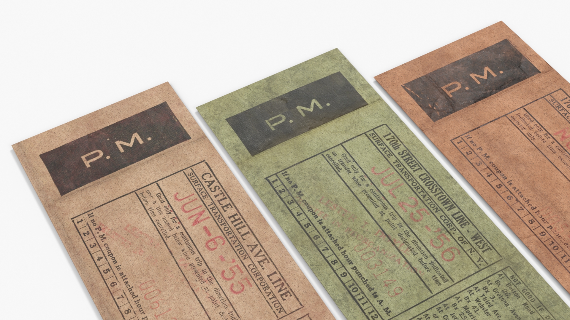 Vintage New York Transit Transfer Tickets Tan - view 4