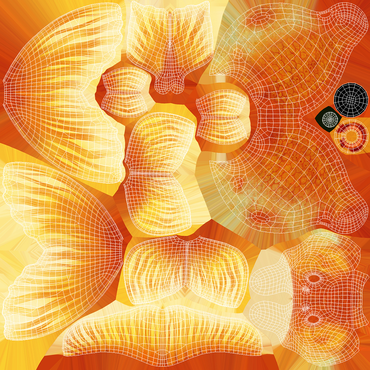 Orange Fancy Fantail Goldfish Swim 3D model
