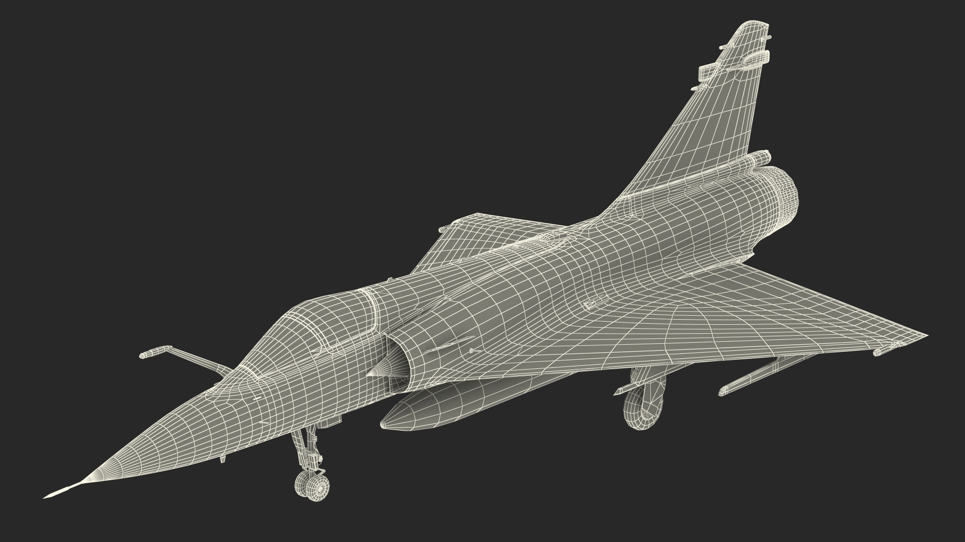 3D French Air Force Mirage 2000C Multi Role Fighter model