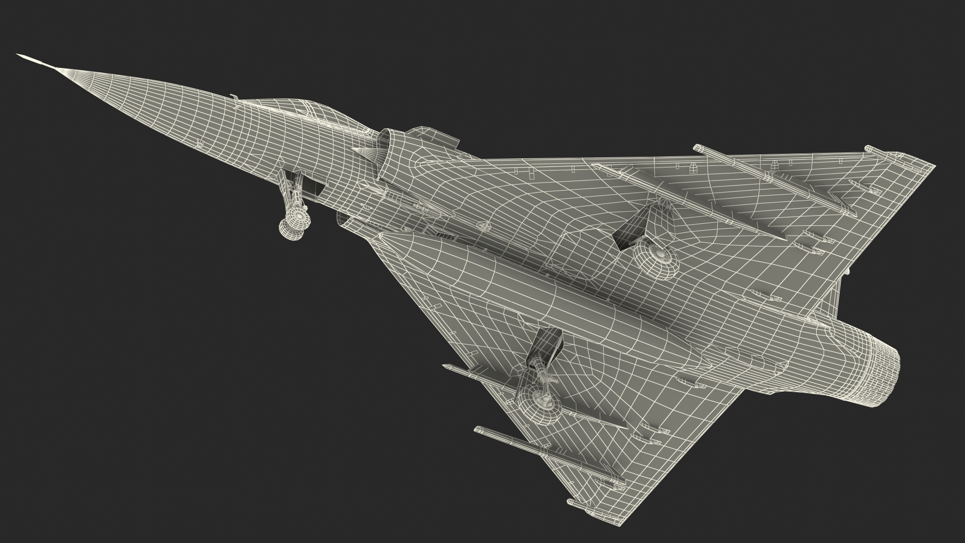 3D French Air Force Mirage 2000C Multi Role Fighter model