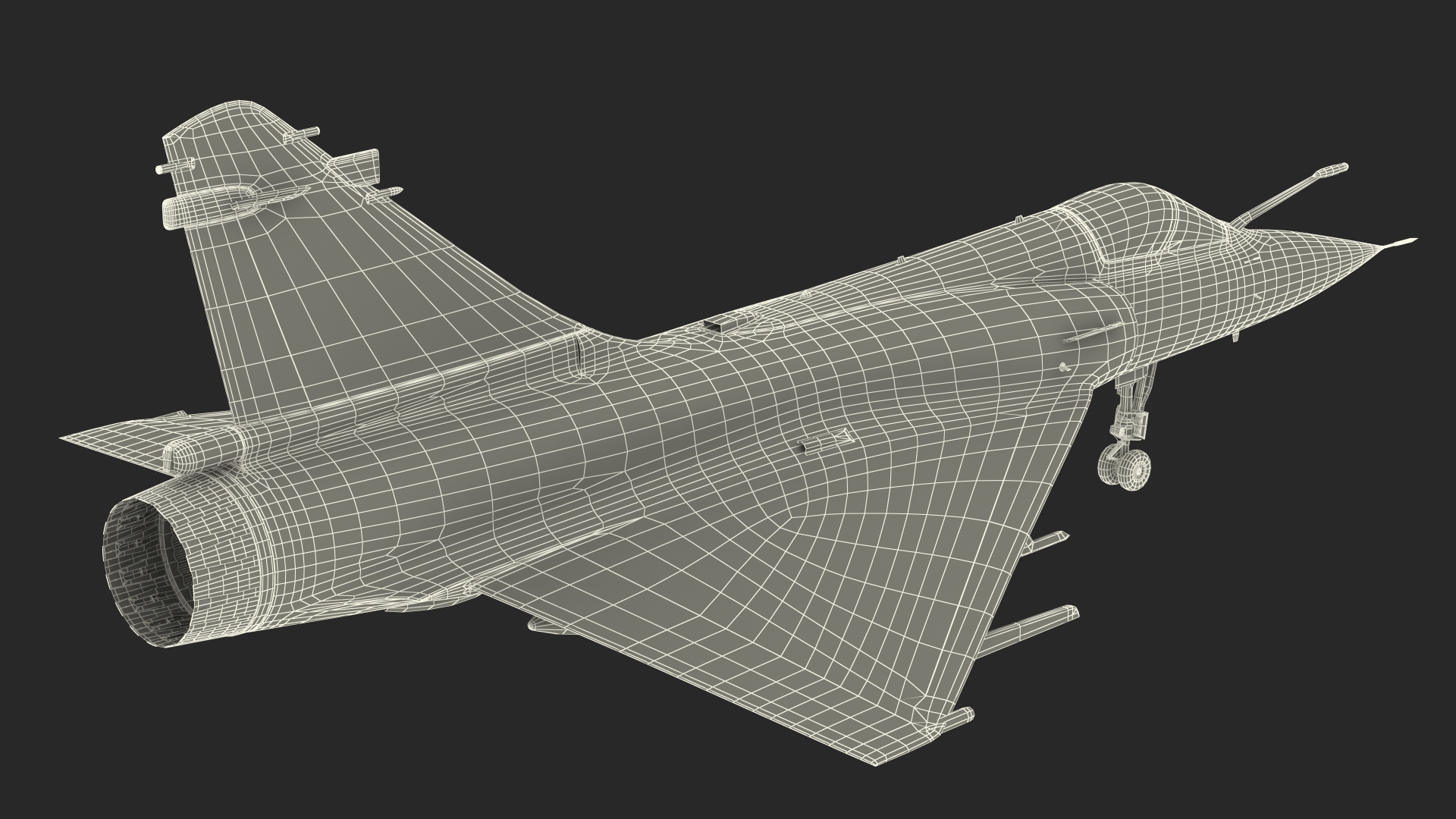 3D French Air Force Mirage 2000C Multi Role Fighter model