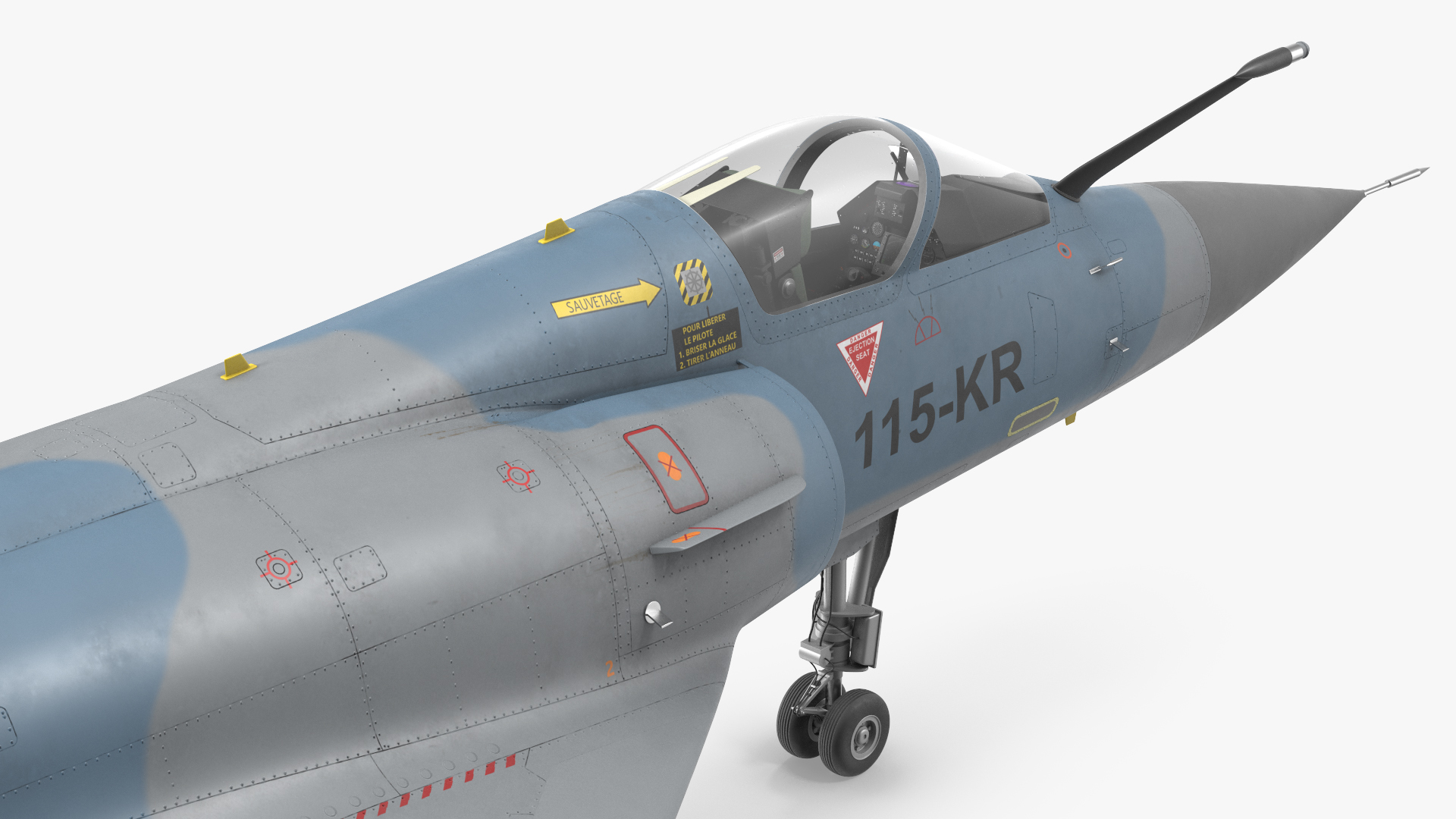 3D French Air Force Mirage 2000C Multi Role Fighter model