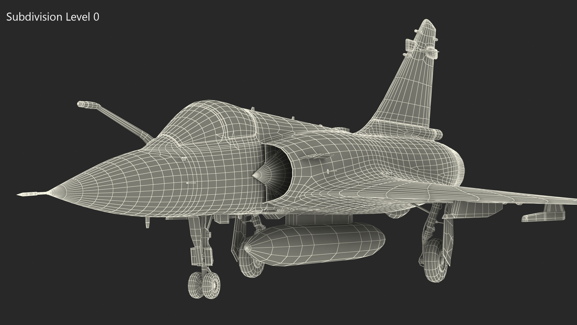 3D French Air Force Mirage 2000C Multi Role Fighter model