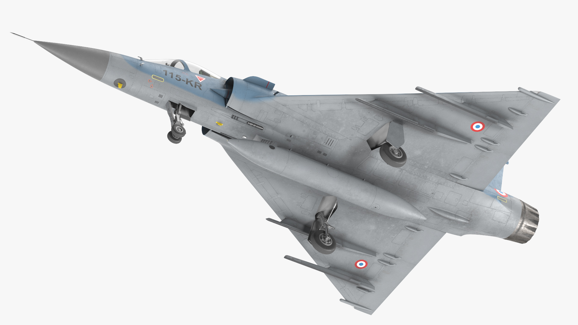 3D French Air Force Mirage 2000C Multi Role Fighter model
