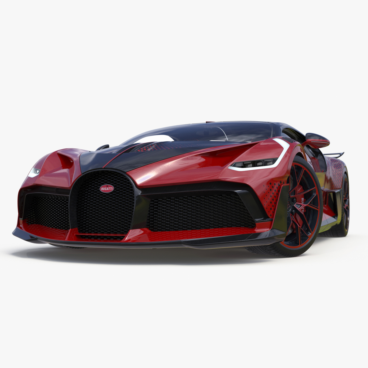 3D Bugatti Divo Lady Bug Rigged model