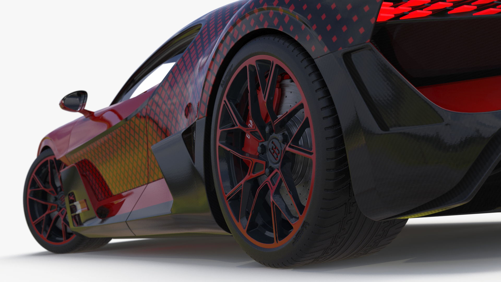 3D Bugatti Divo Lady Bug Rigged model