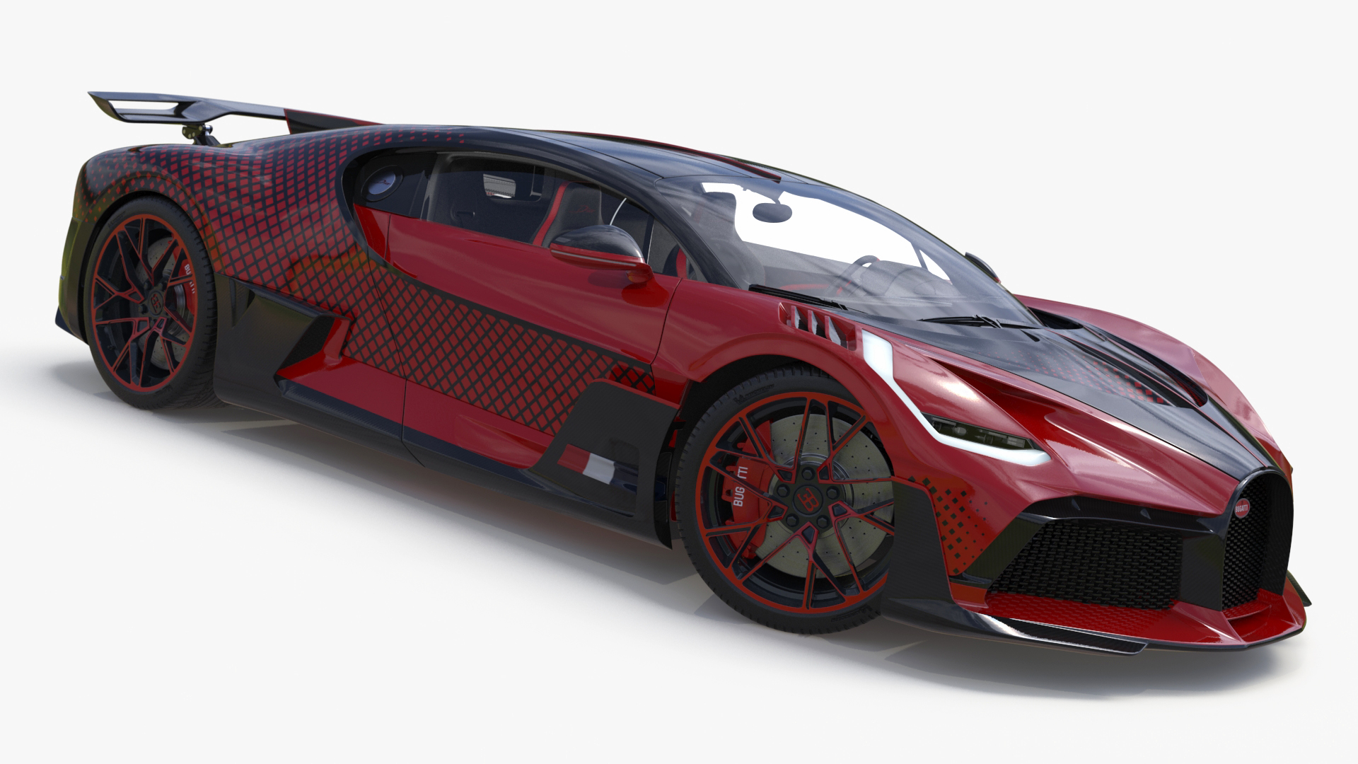 3D Bugatti Divo Lady Bug Rigged model