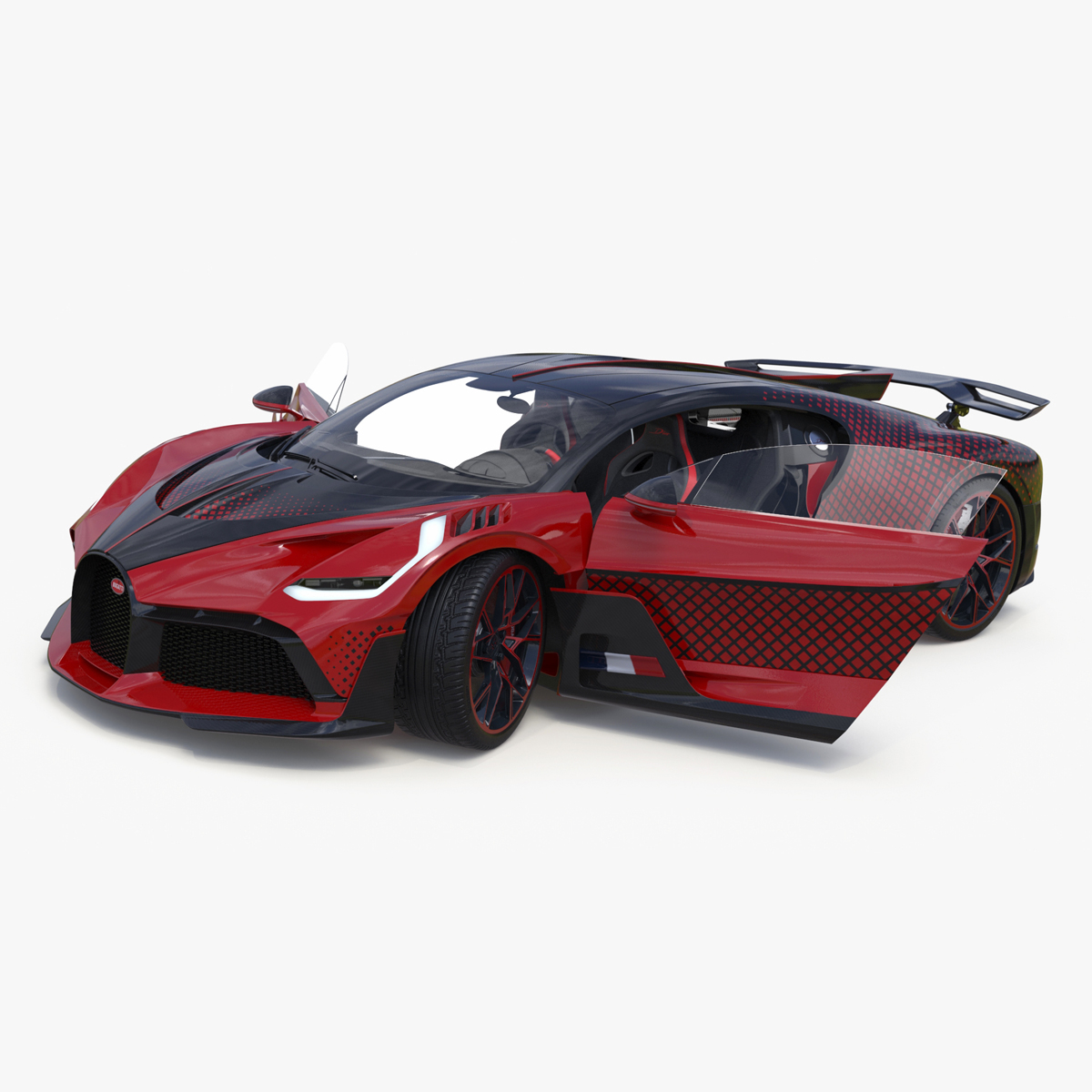 3D Bugatti Divo Lady Bug Rigged model
