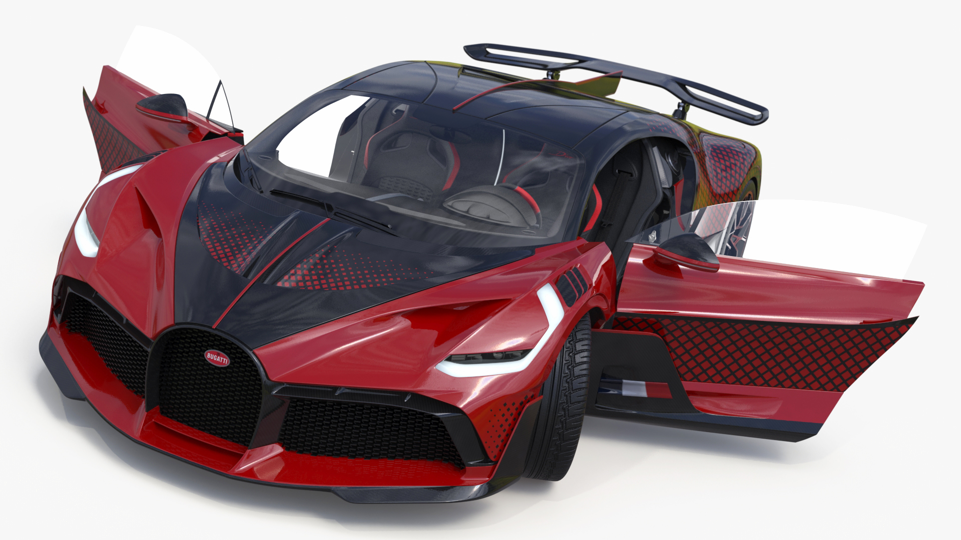 3D Bugatti Divo Lady Bug Rigged model