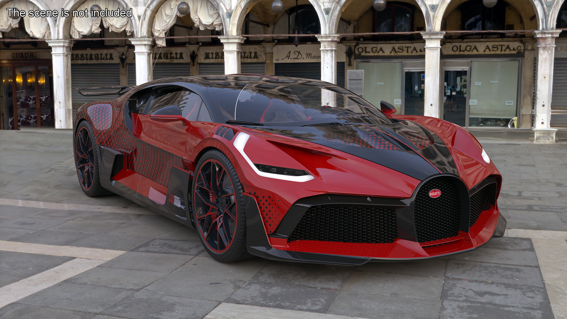 3D Bugatti Divo Lady Bug Rigged model