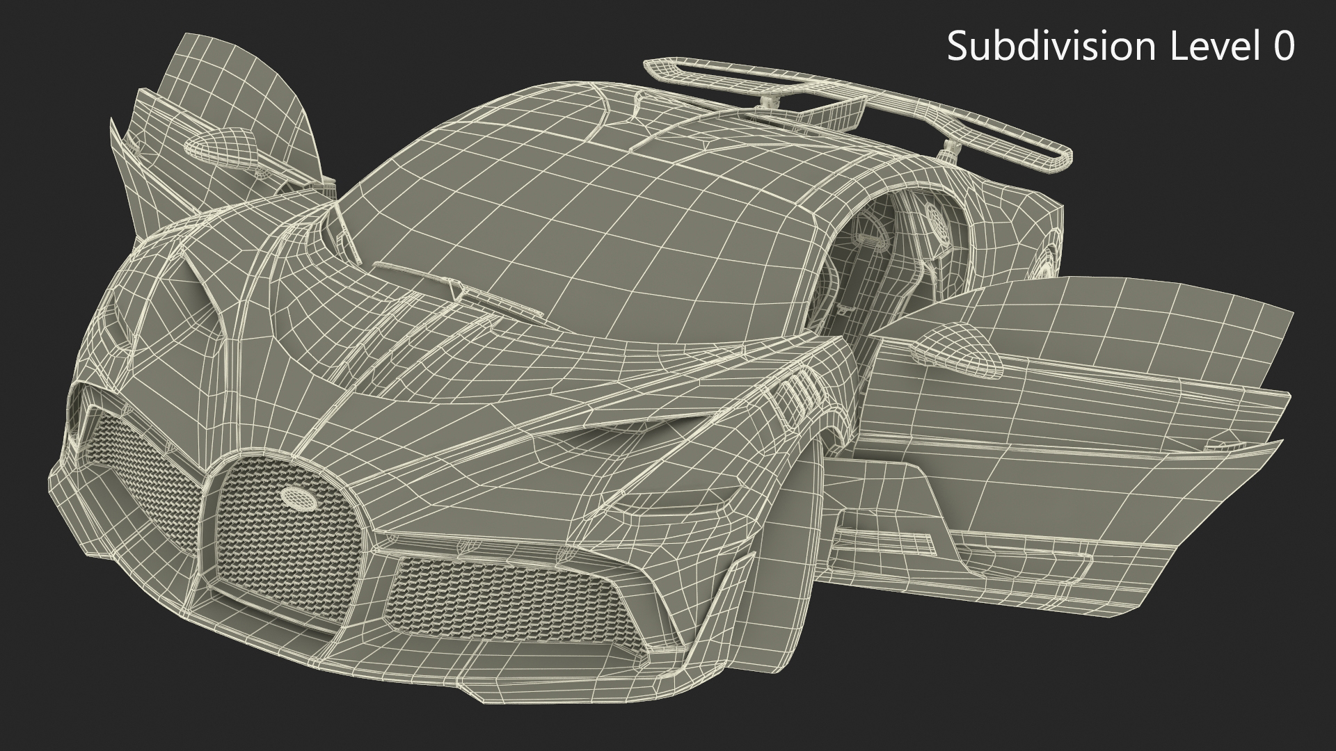 3D Bugatti Divo Lady Bug Rigged model