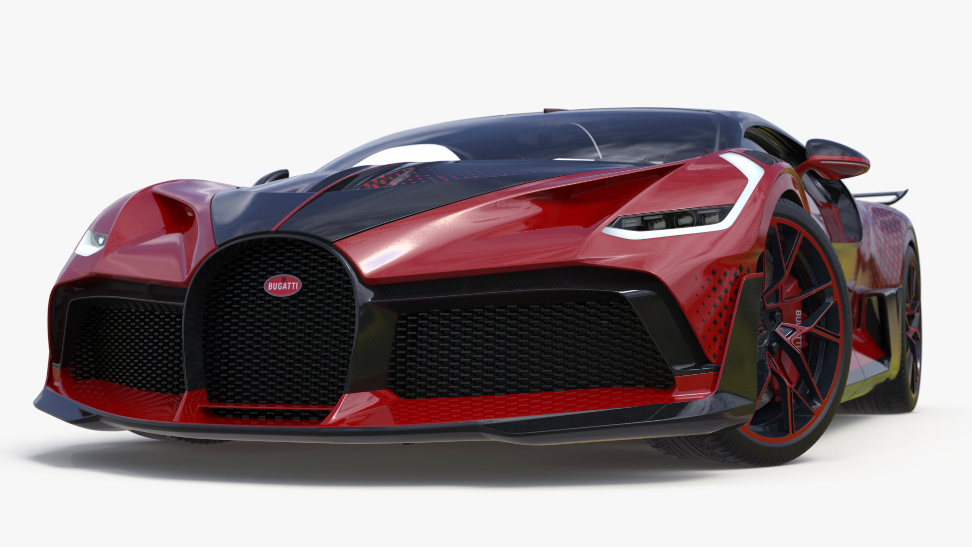 3D Bugatti Divo Lady Bug Rigged model