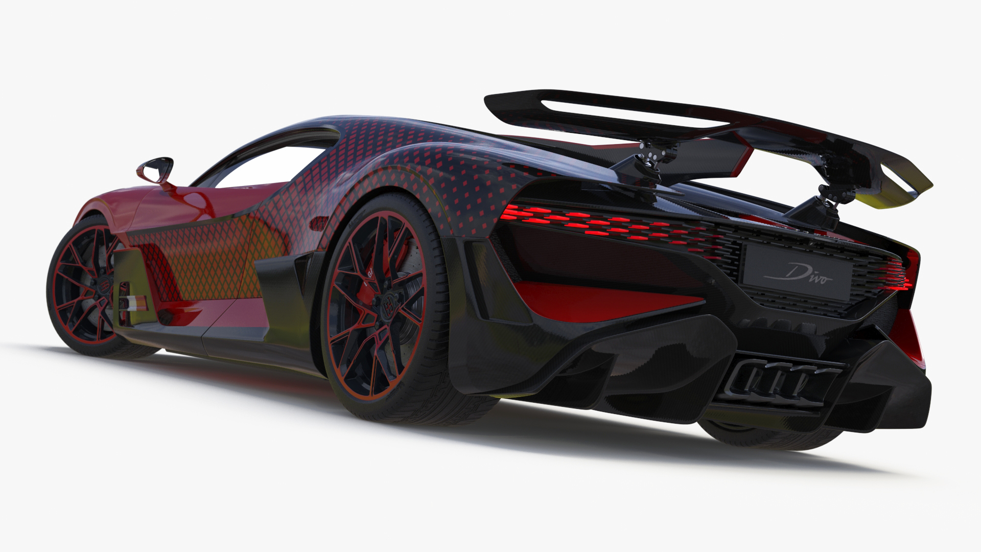 3D Bugatti Divo Lady Bug Rigged model