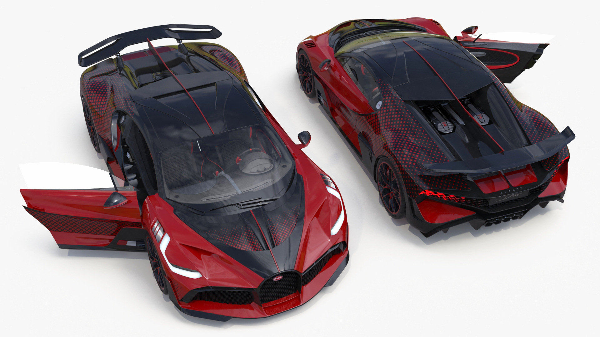 3D Bugatti Divo Lady Bug Rigged model