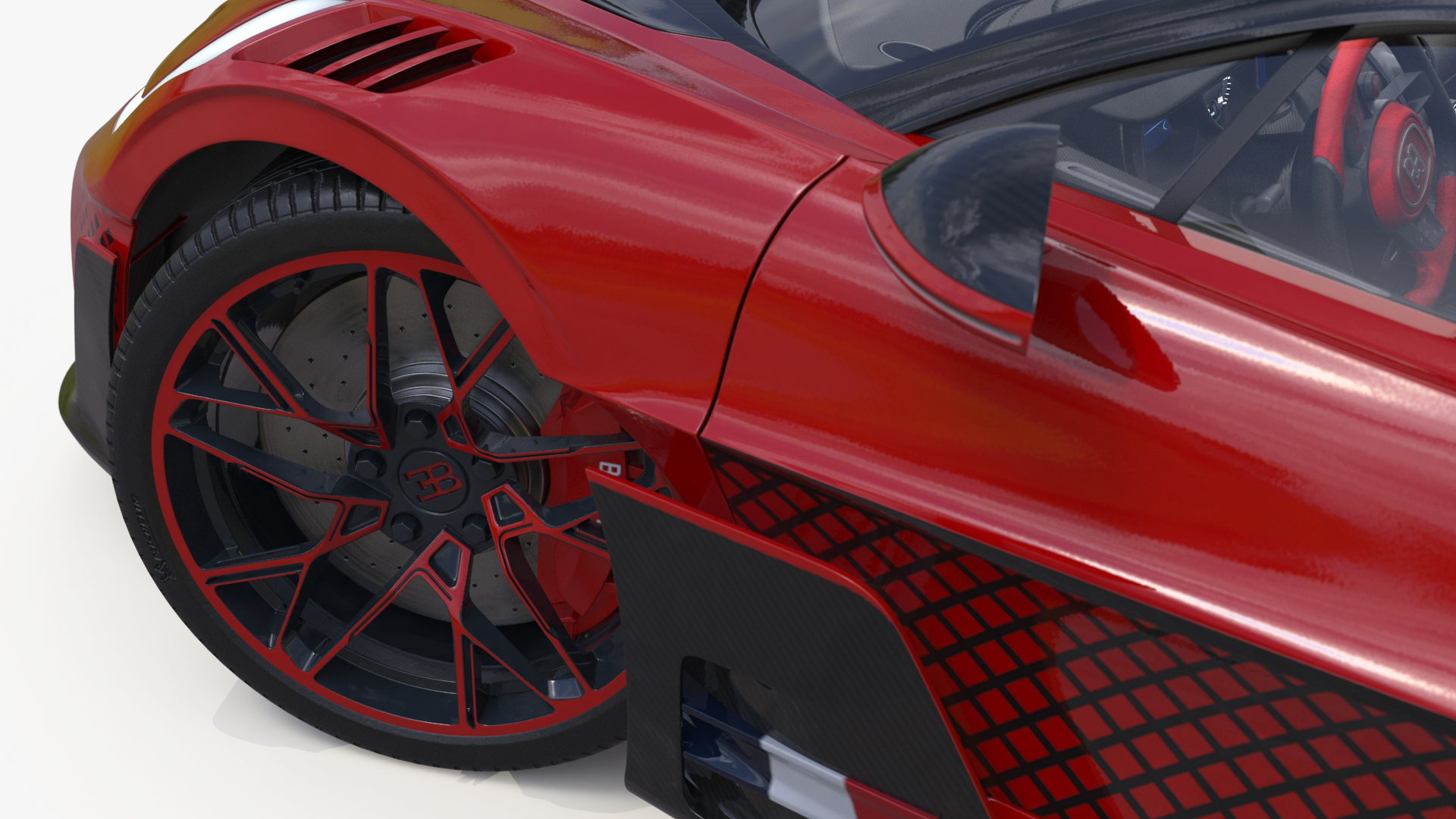 3D Bugatti Divo Lady Bug Rigged model