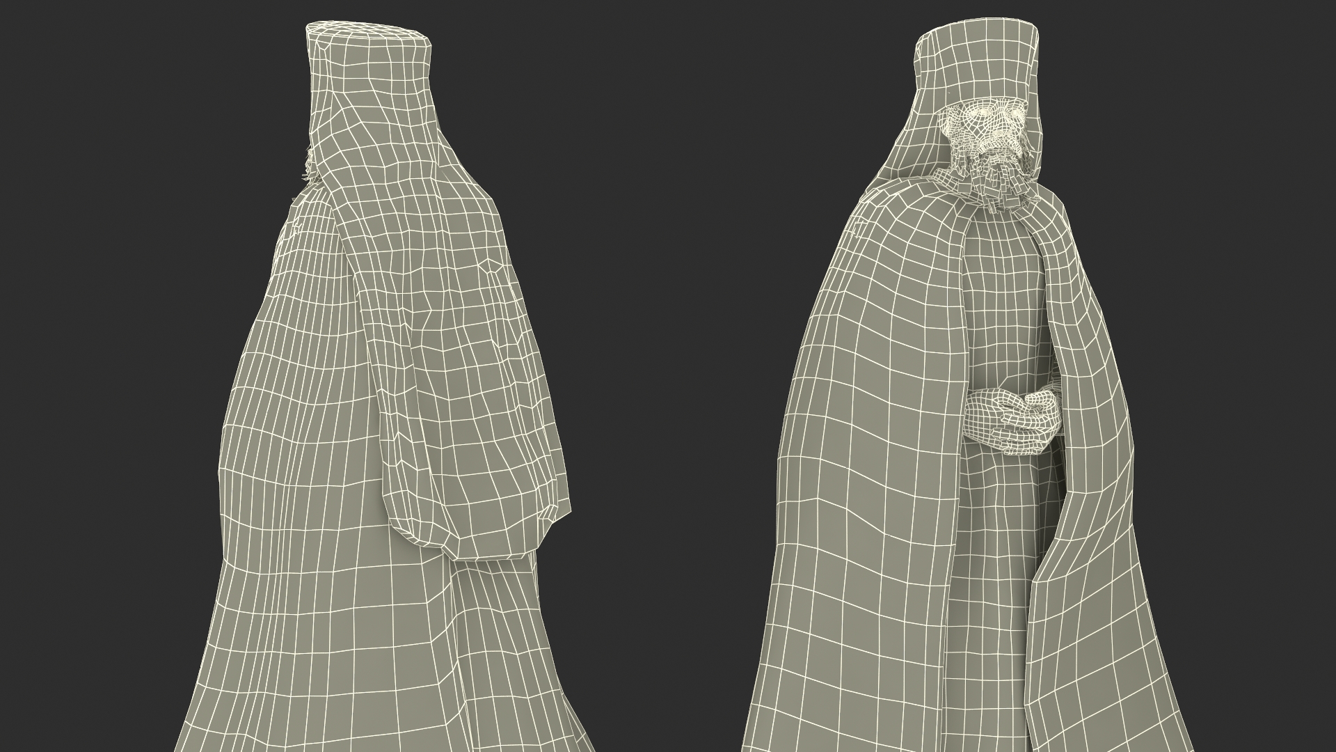 3D Monk of Orthodox Church Fully Dressed Standing