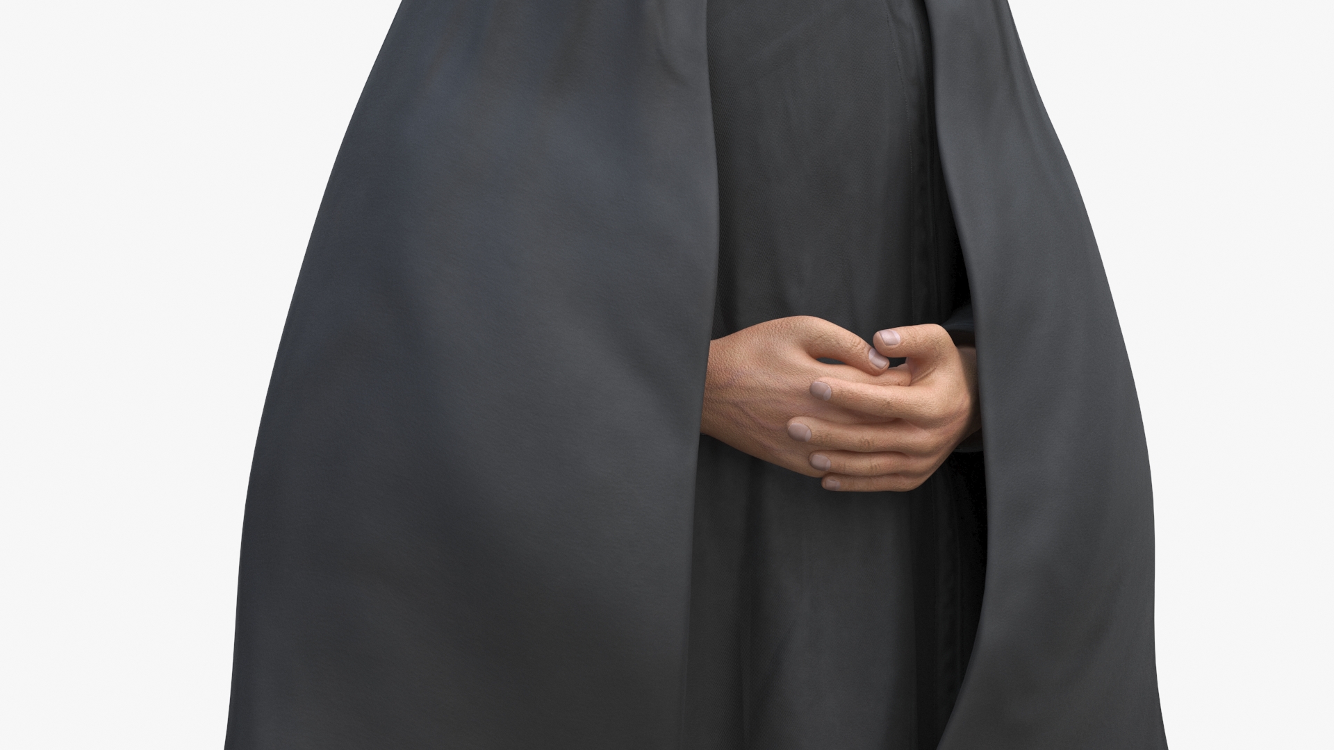 3D Monk of Orthodox Church Fully Dressed Standing