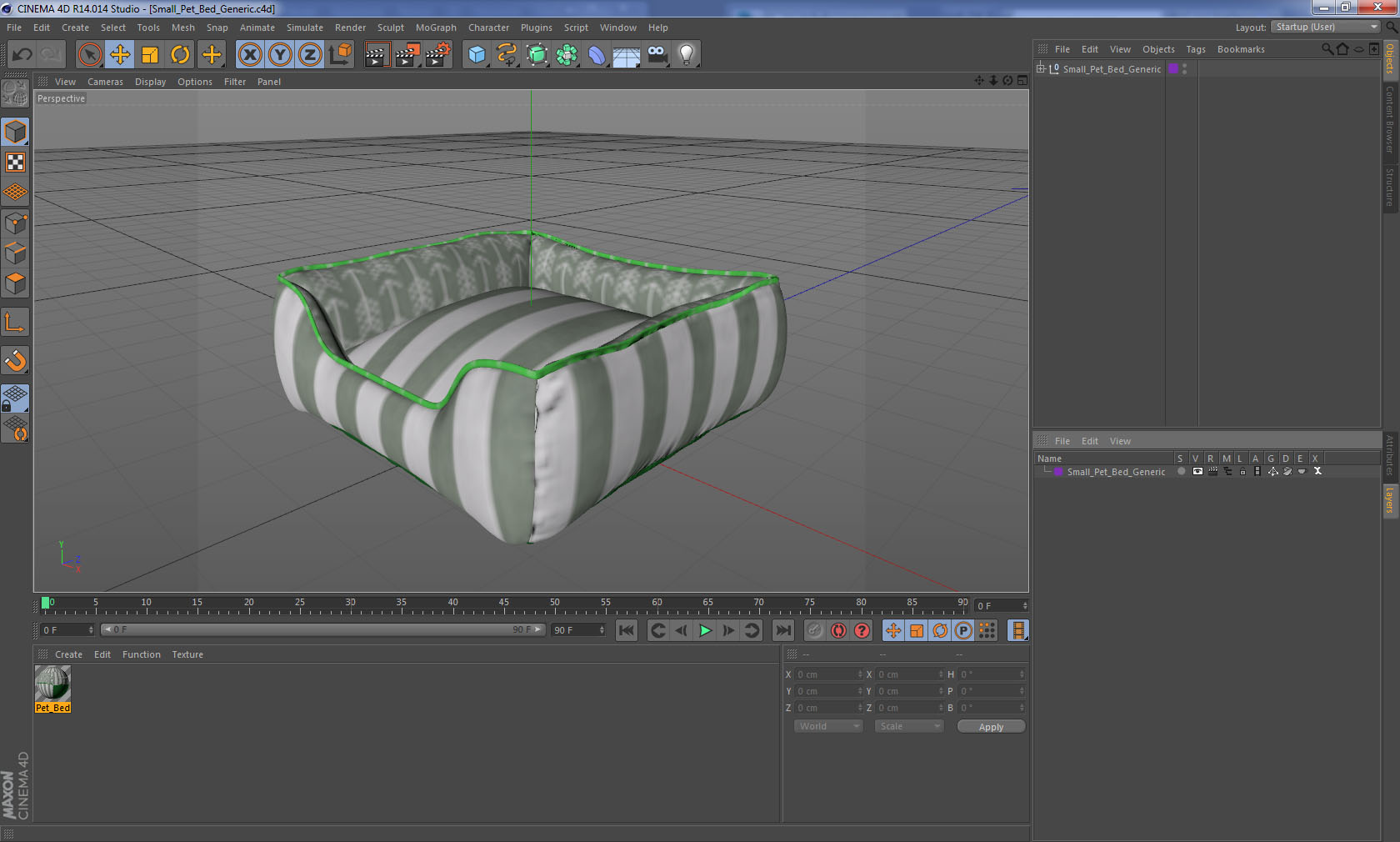 3D Small Pet Bed Generic