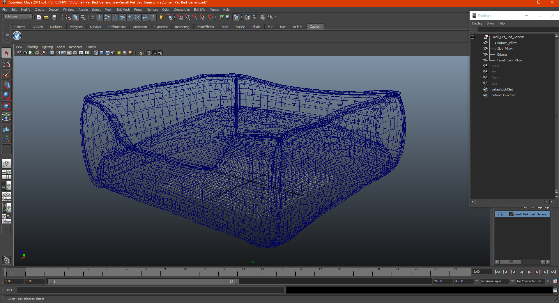 3D Small Pet Bed Generic