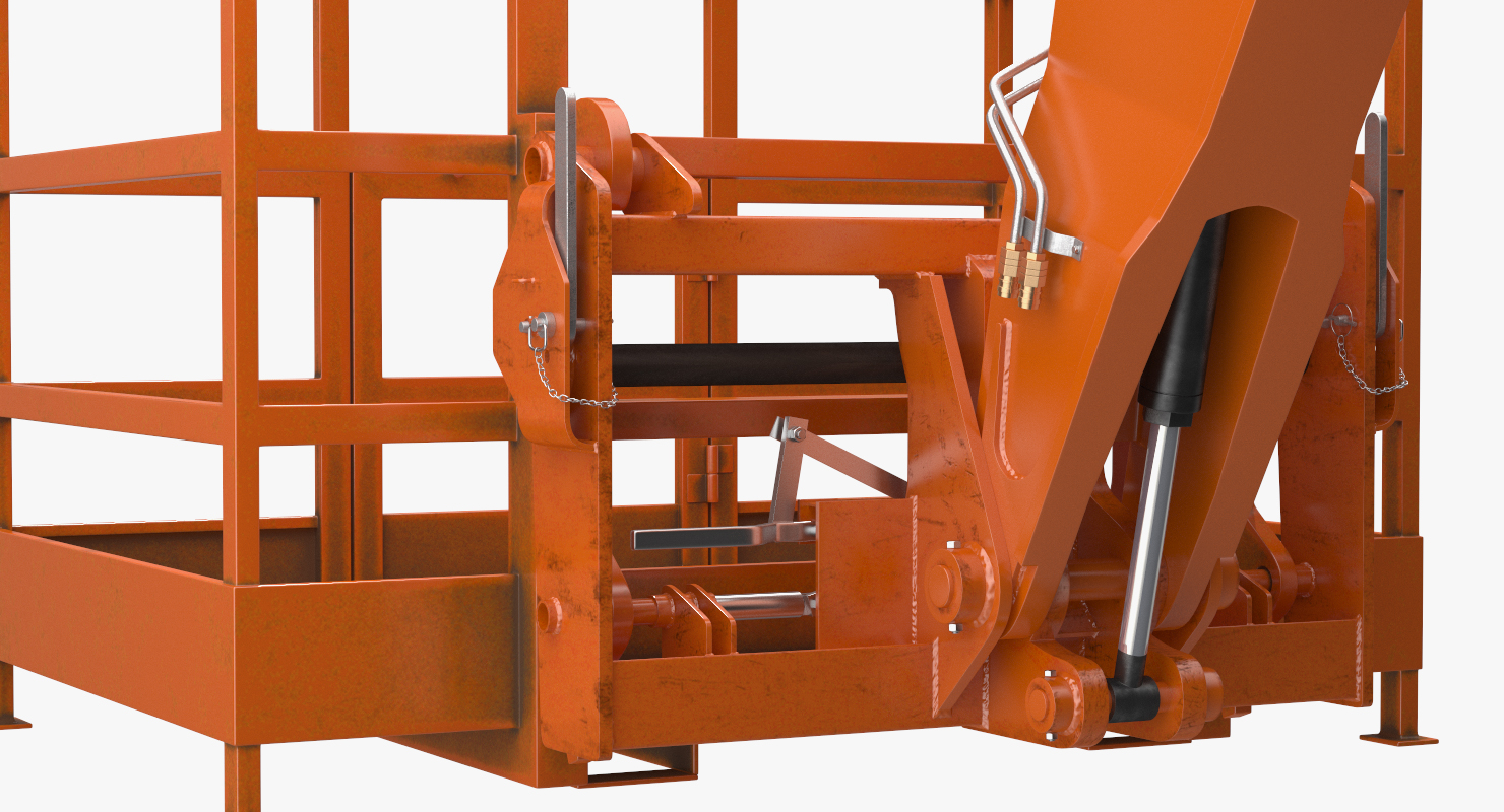 Forklift Work Platform Rigged 3D model