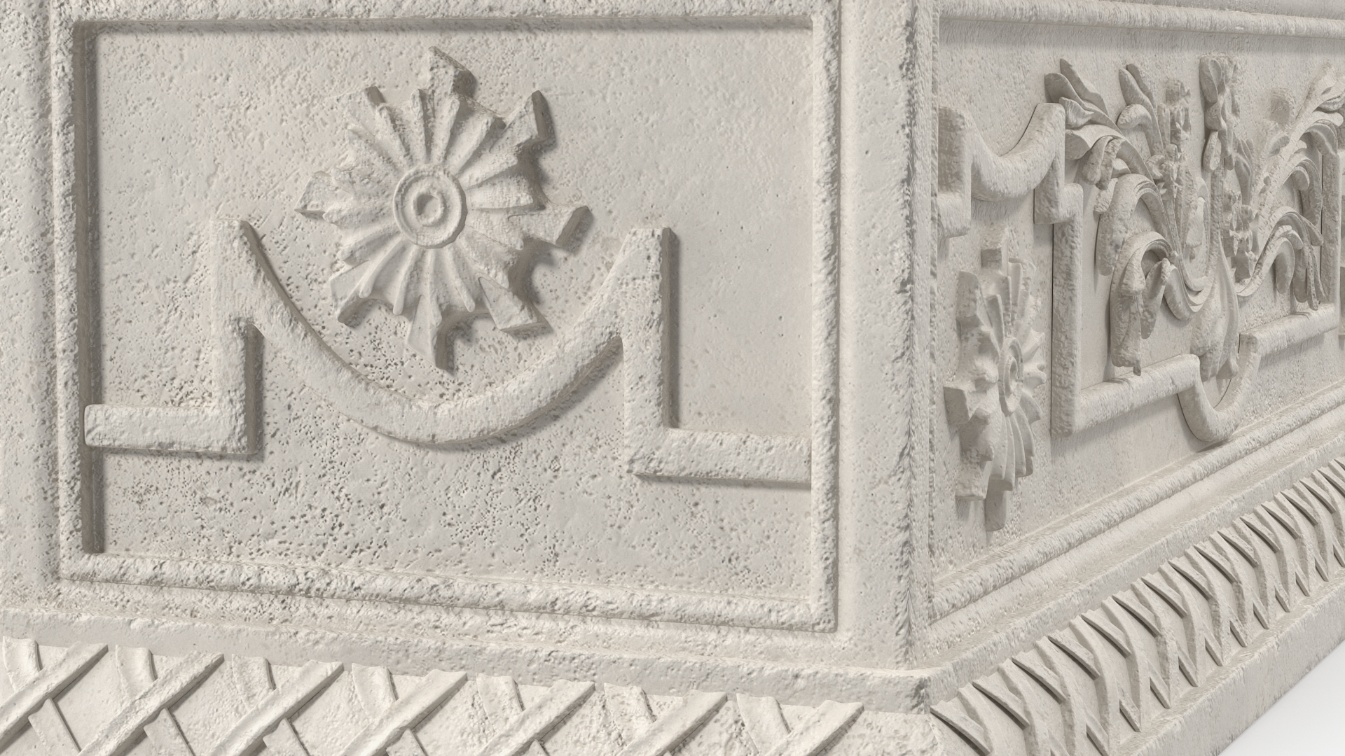 Provence Trough Planter h30 3D