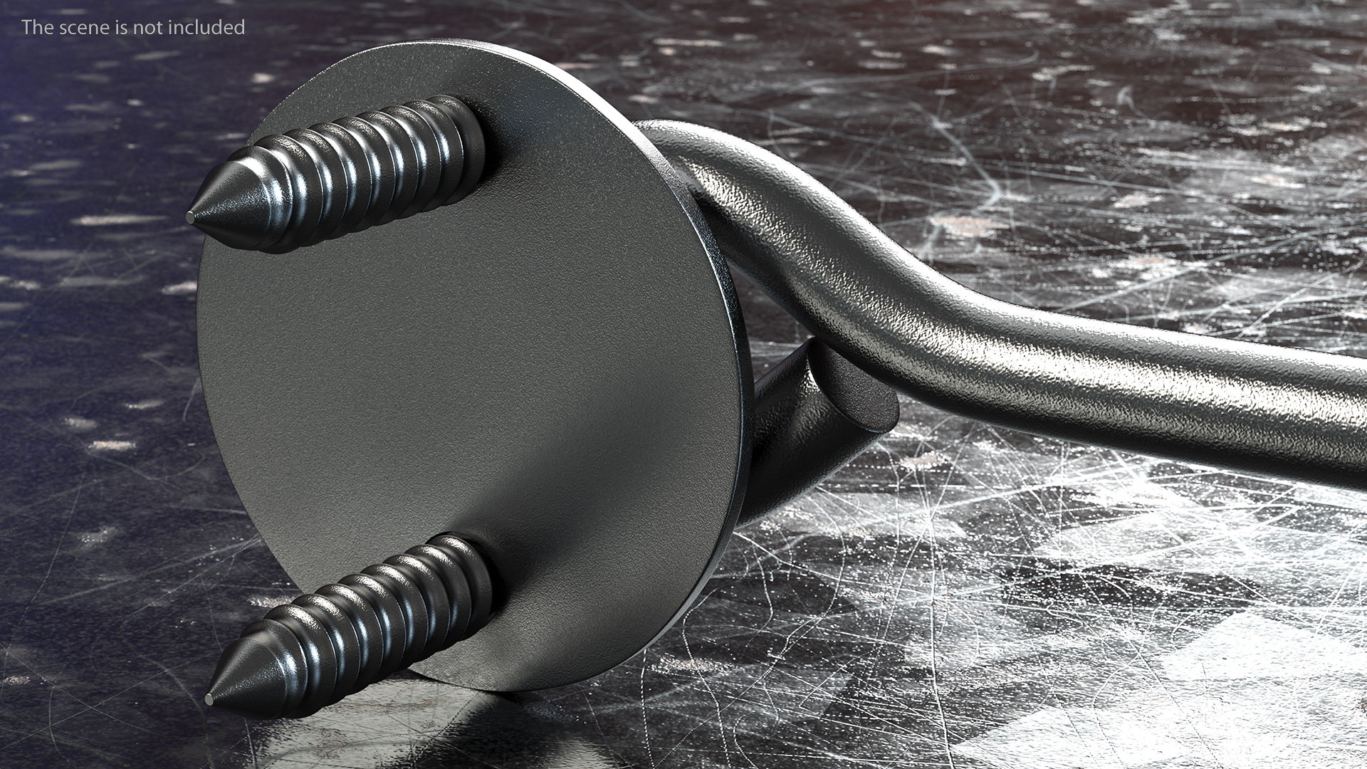 3D Hook and Eye Latch for Barn Door Black model