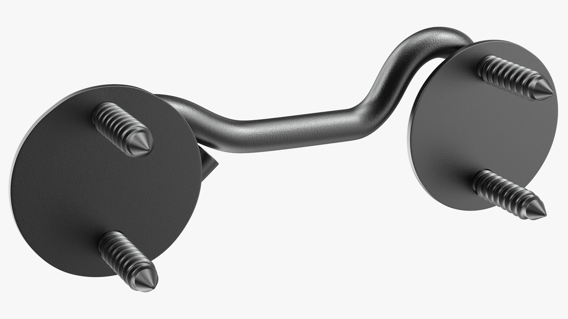 3D Hook and Eye Latch for Barn Door Black model