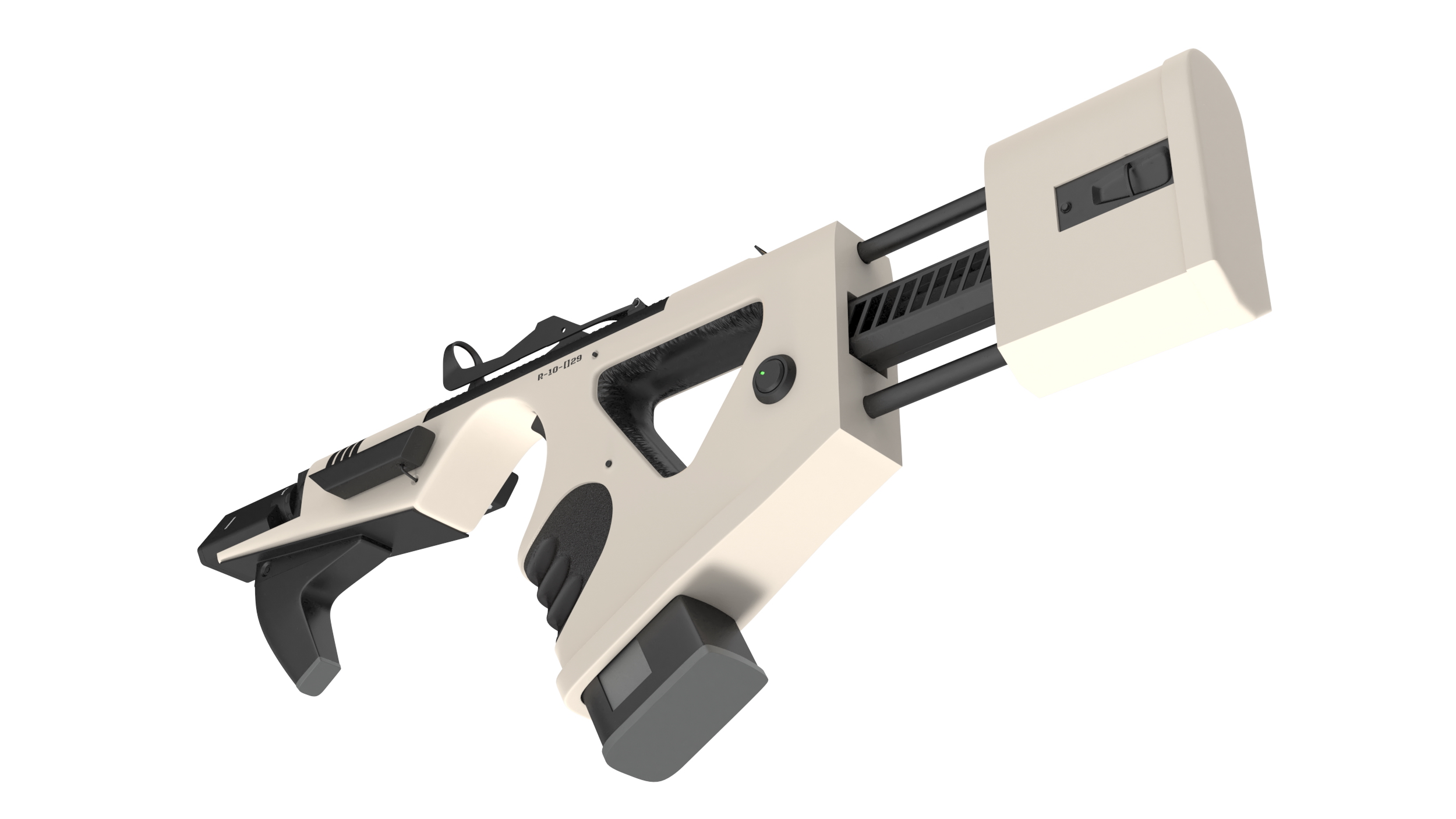 3D model Futuristic PDW White