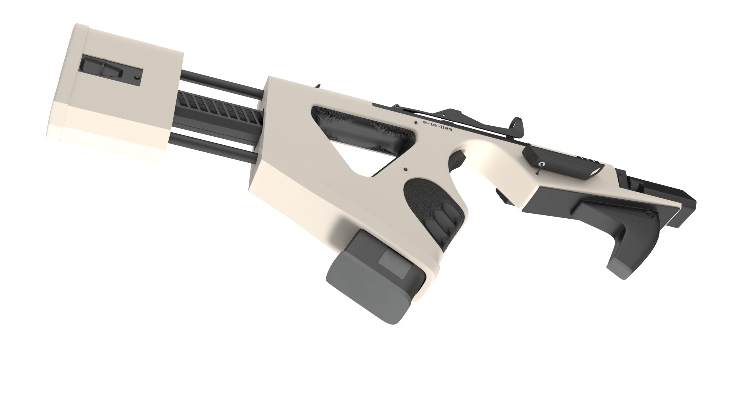 3D model Futuristic PDW White