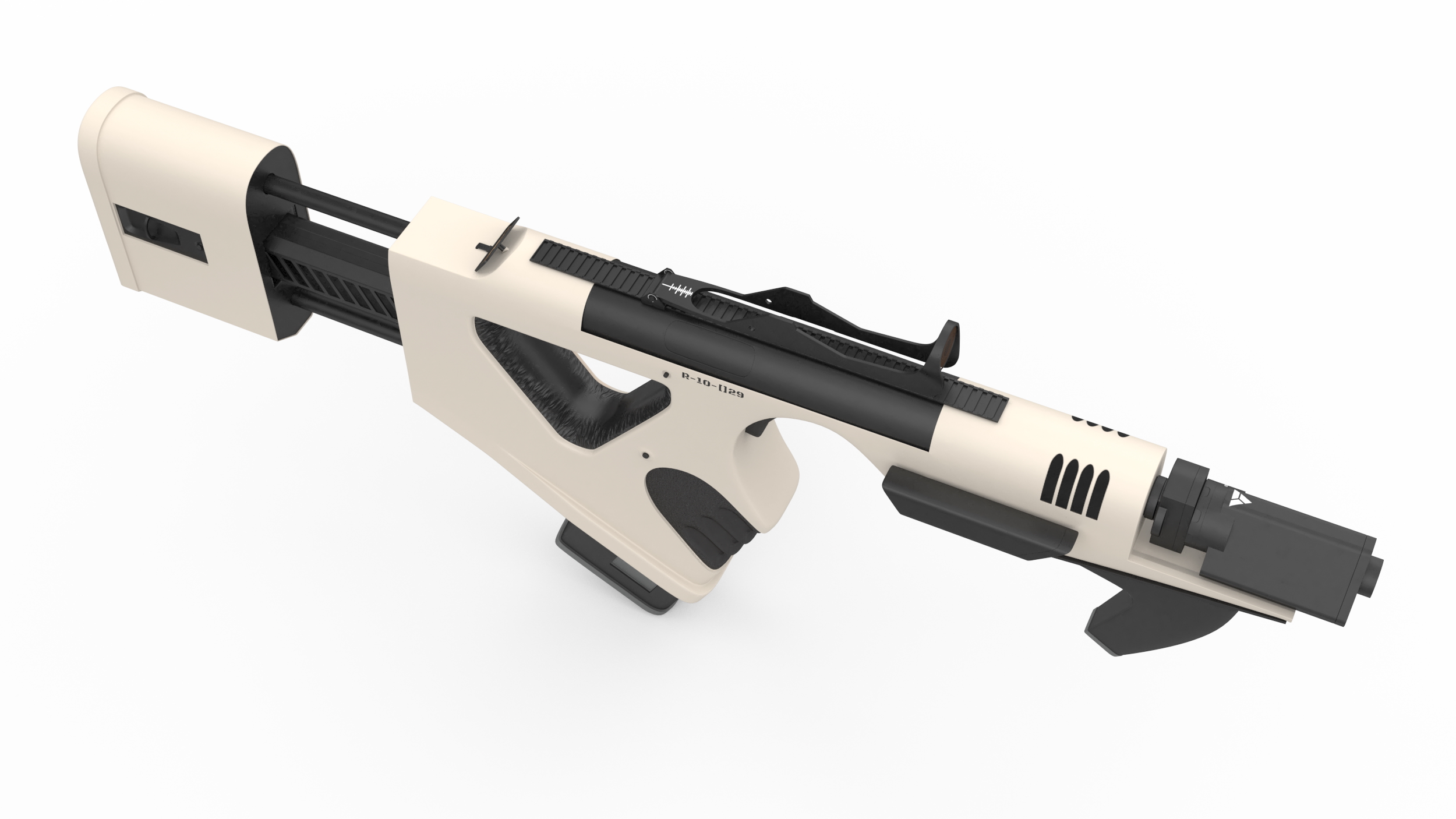 3D model Futuristic PDW White