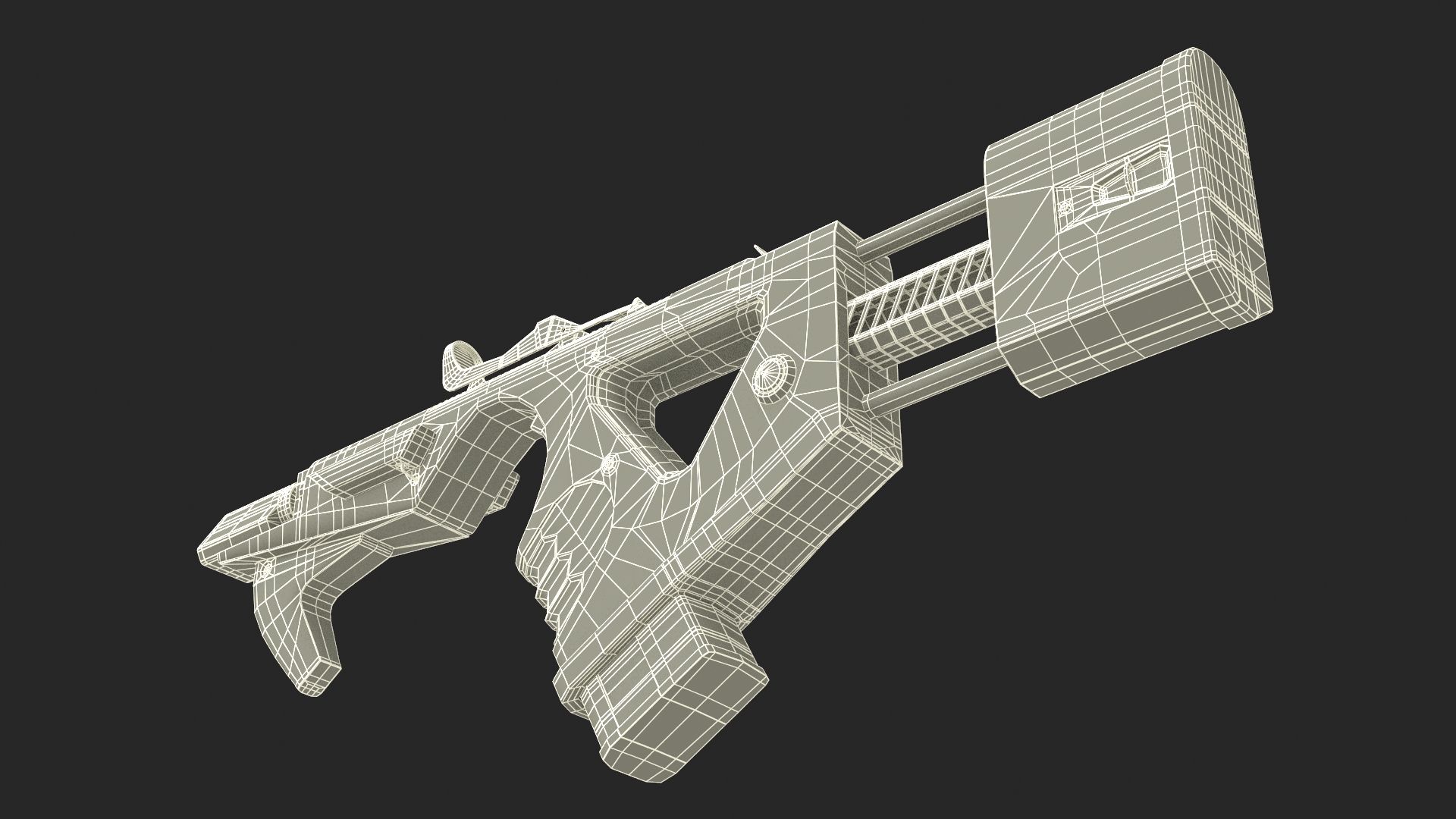 3D model Futuristic PDW White