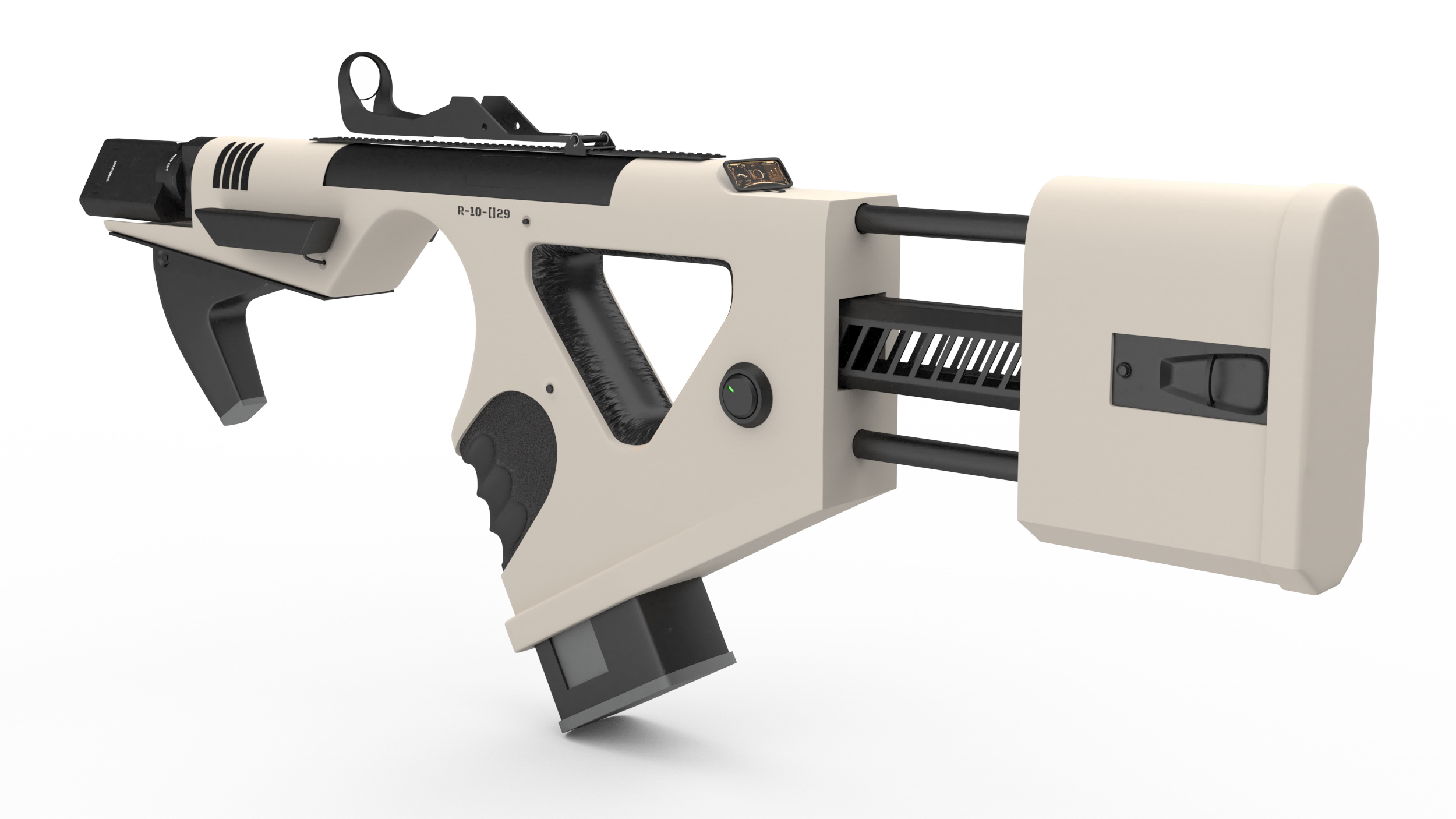 3D model Futuristic PDW White
