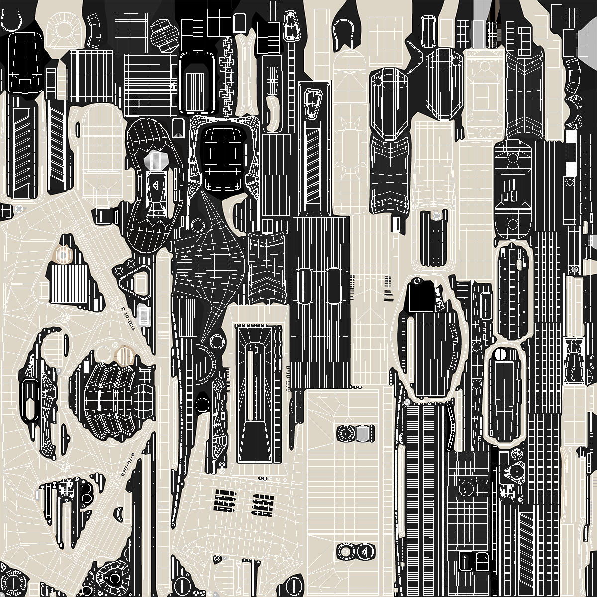 3D model Futuristic PDW White