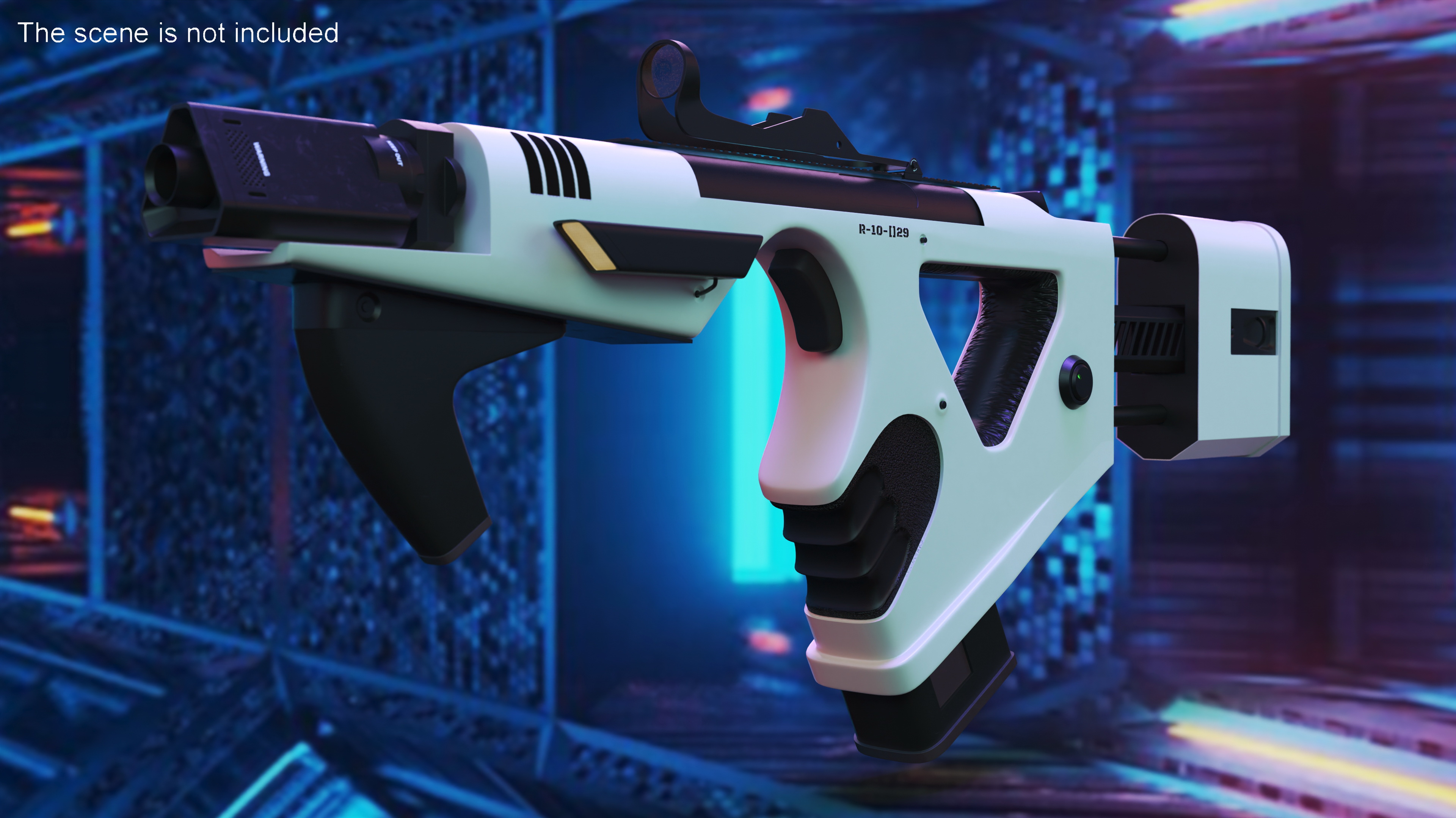 3D model Futuristic PDW White