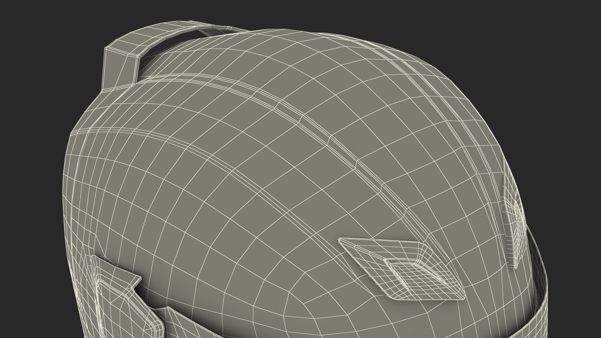 3D Full Face Bike Racing Helmet Grey model