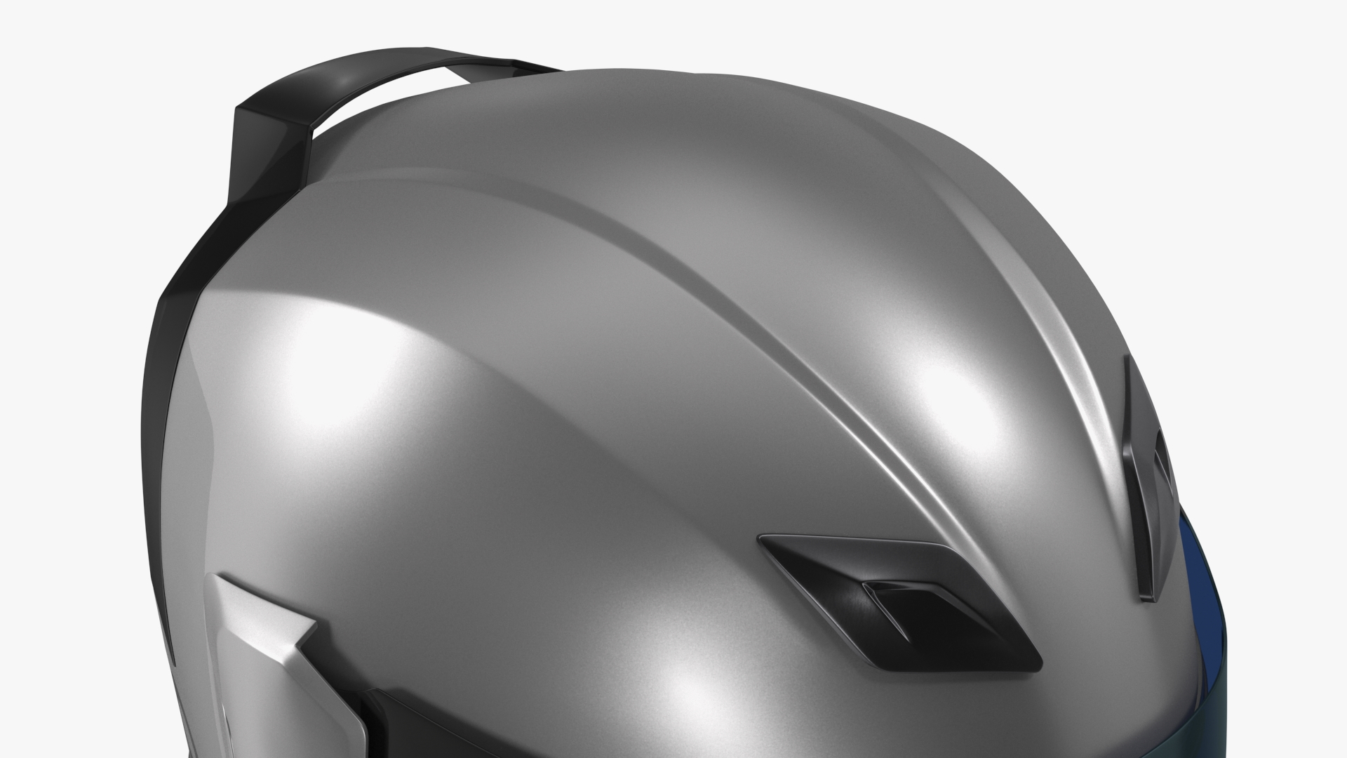 3D Full Face Bike Racing Helmet Grey model