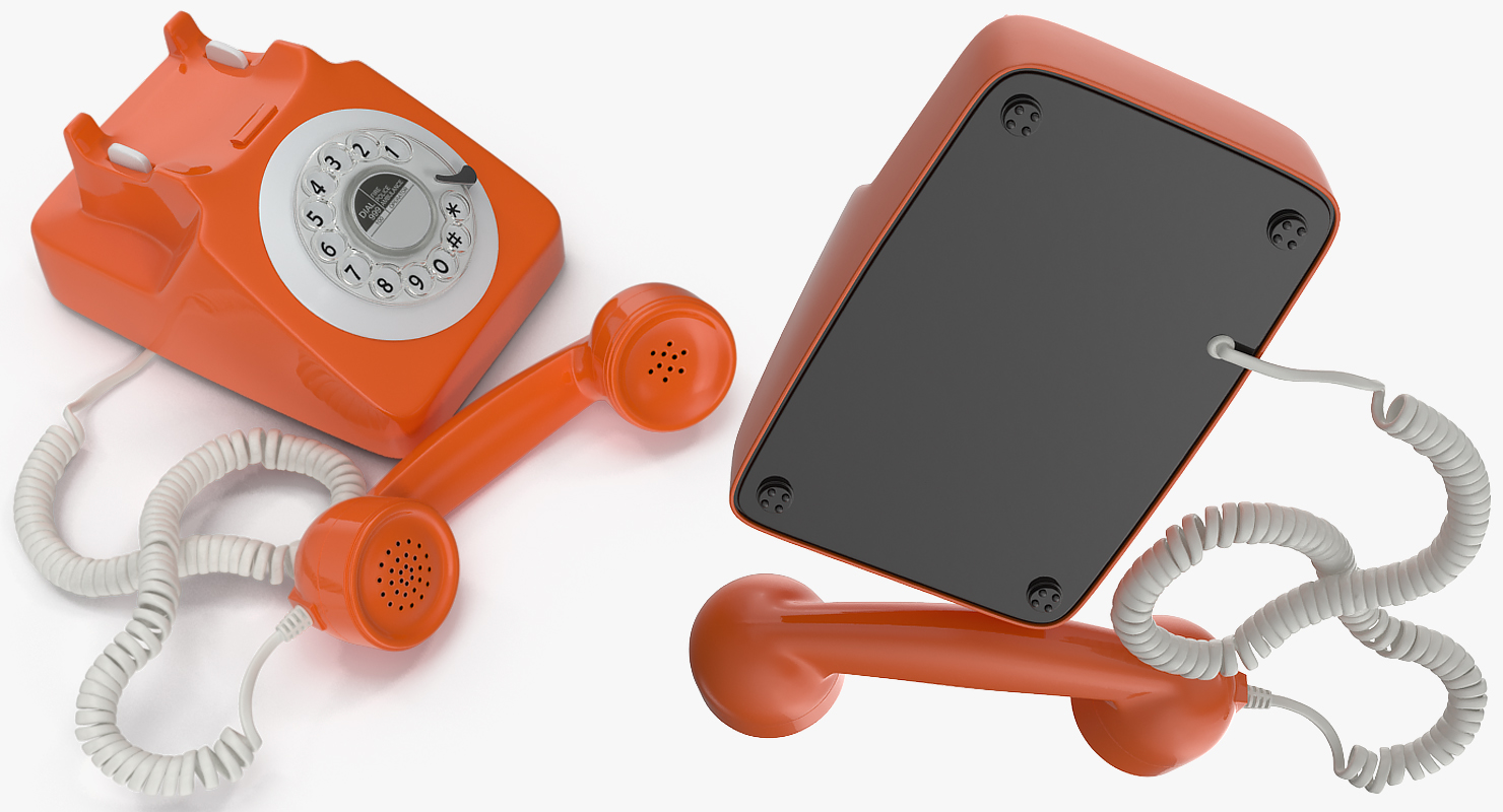 Fashioned Rotary Dial Phone 3D