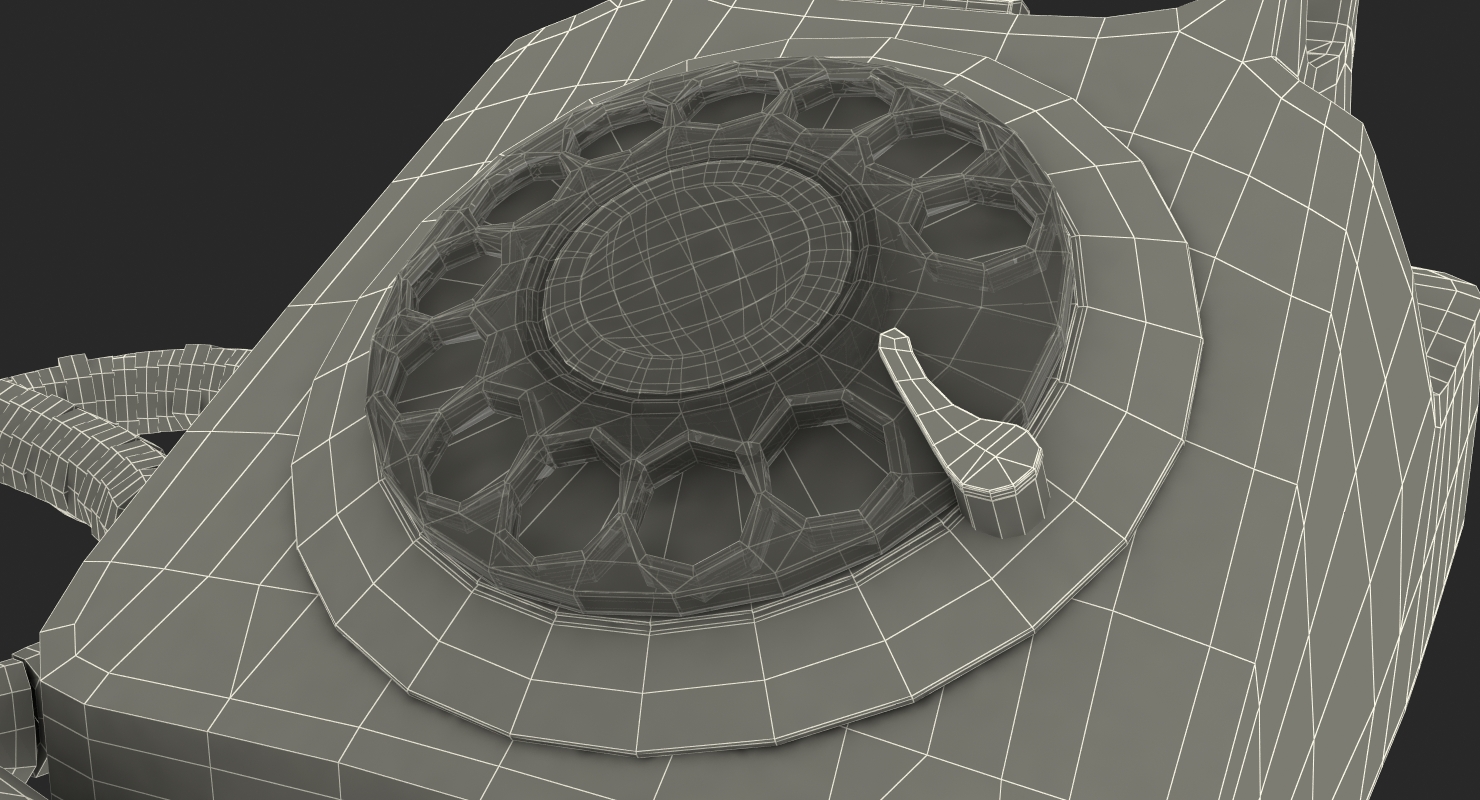 Fashioned Rotary Dial Phone 3D