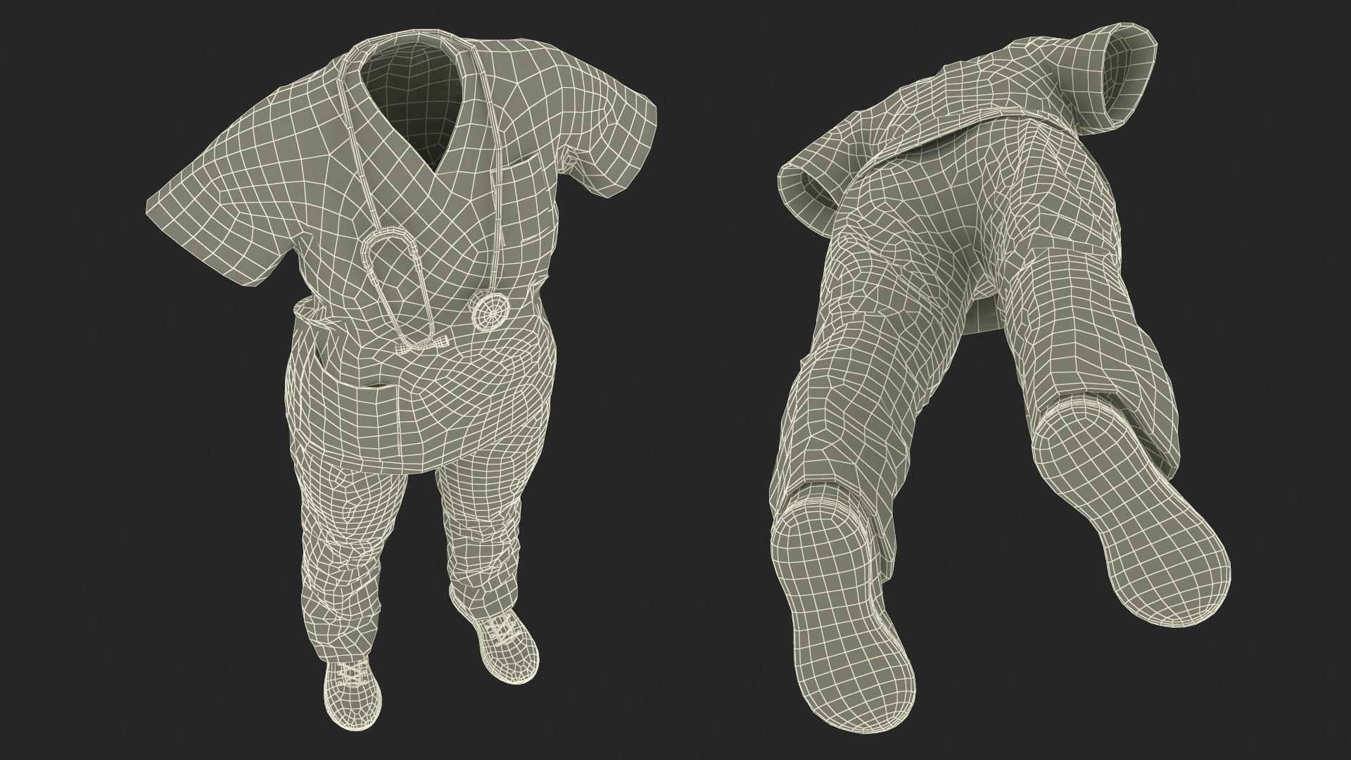 3D Medical Nurse Clothes