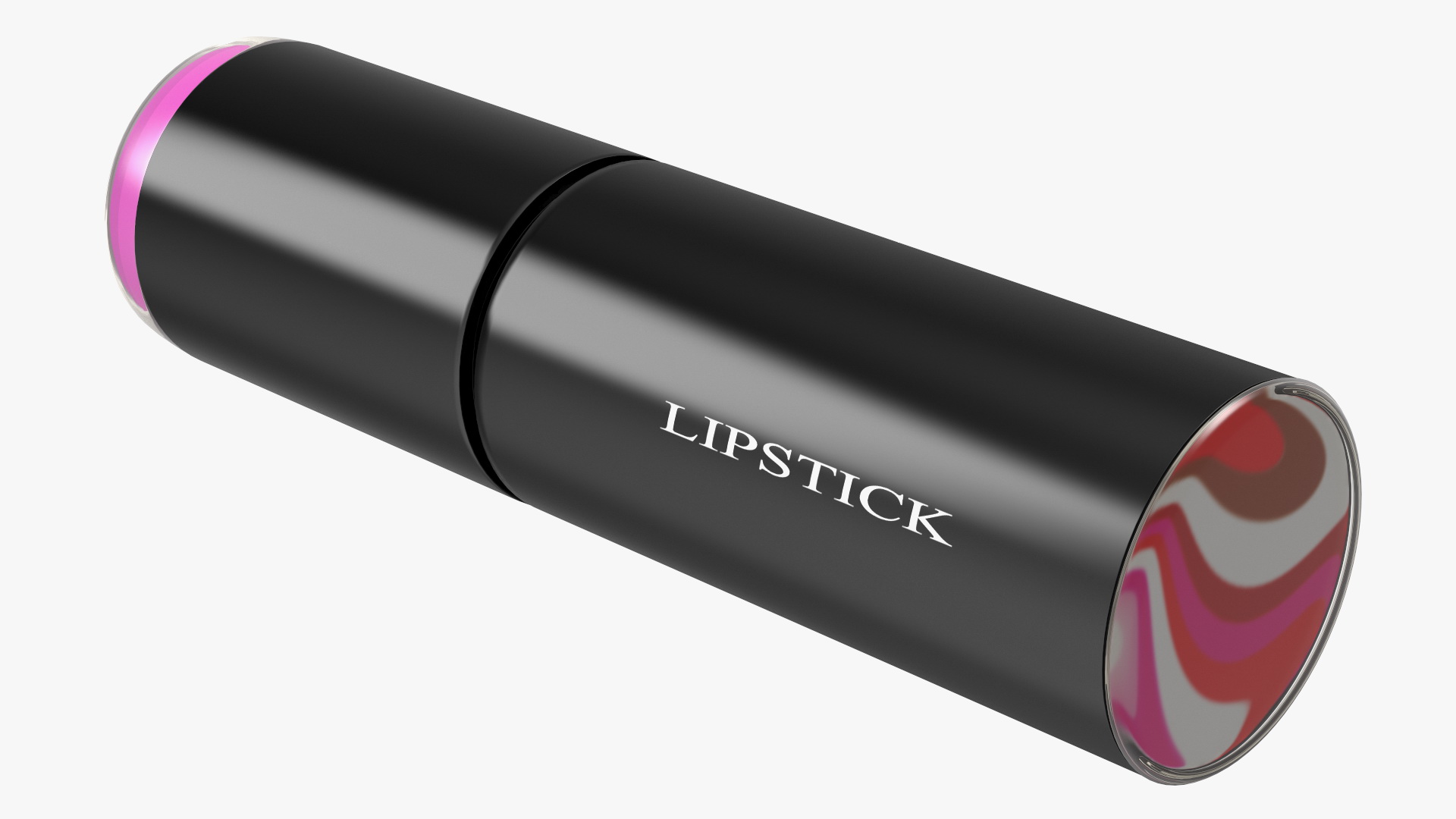 3D Crimson Color Round Lipstick Open model